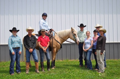 Jennifer Flanagan and Doc's Handy Ruby and friends, Photo courtesy of No Fences Photography
