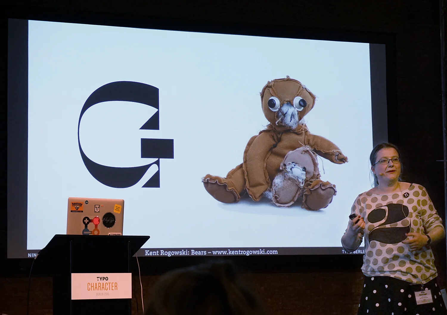 Nina Stössinger comparing her reverse contrast type to an inside-out stuffed animal