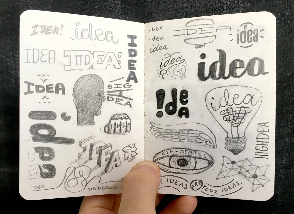 This is what a lot of my pocket sketchbooks look like. I don't normally share these rough ideas with anyone.