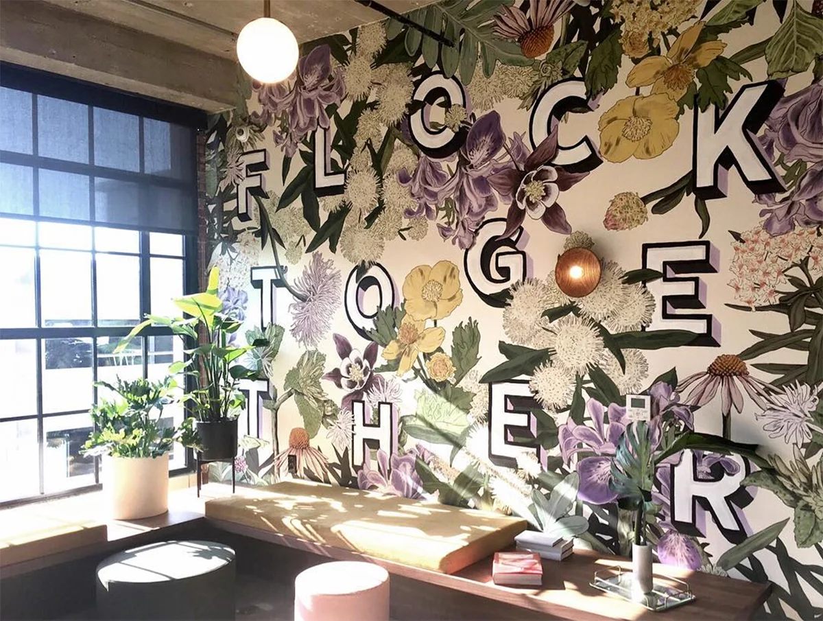Mural collaboration with my teammate Sidney Howard for WeWork Kansas City