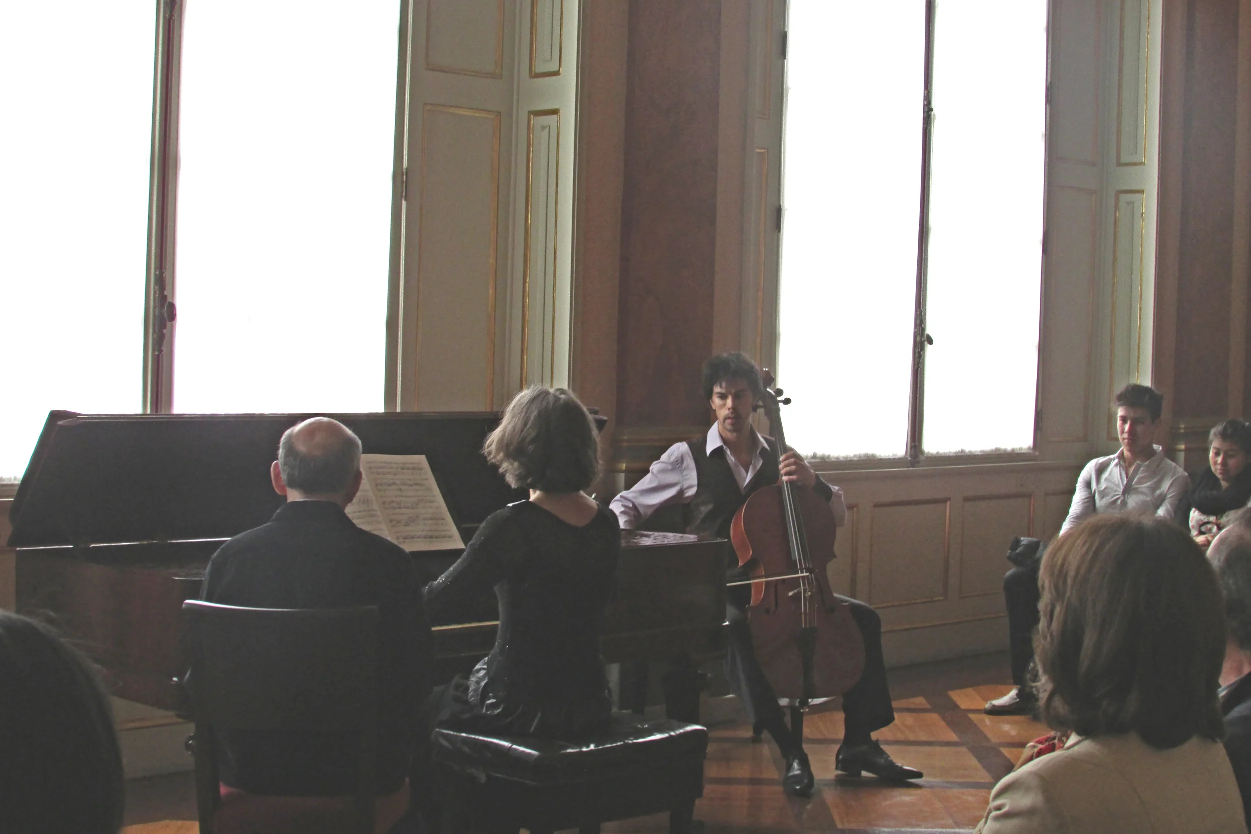 Duo Rueda/Leertouwer performs sonatas by Ludwig van Beethoven in Teatro Colón, Bogotá.