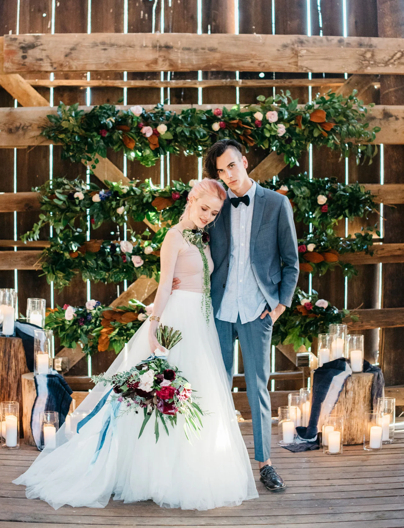 Green Wedding Shoes: Indigo ‘Wild Love’ Barn Wedding Inspiration