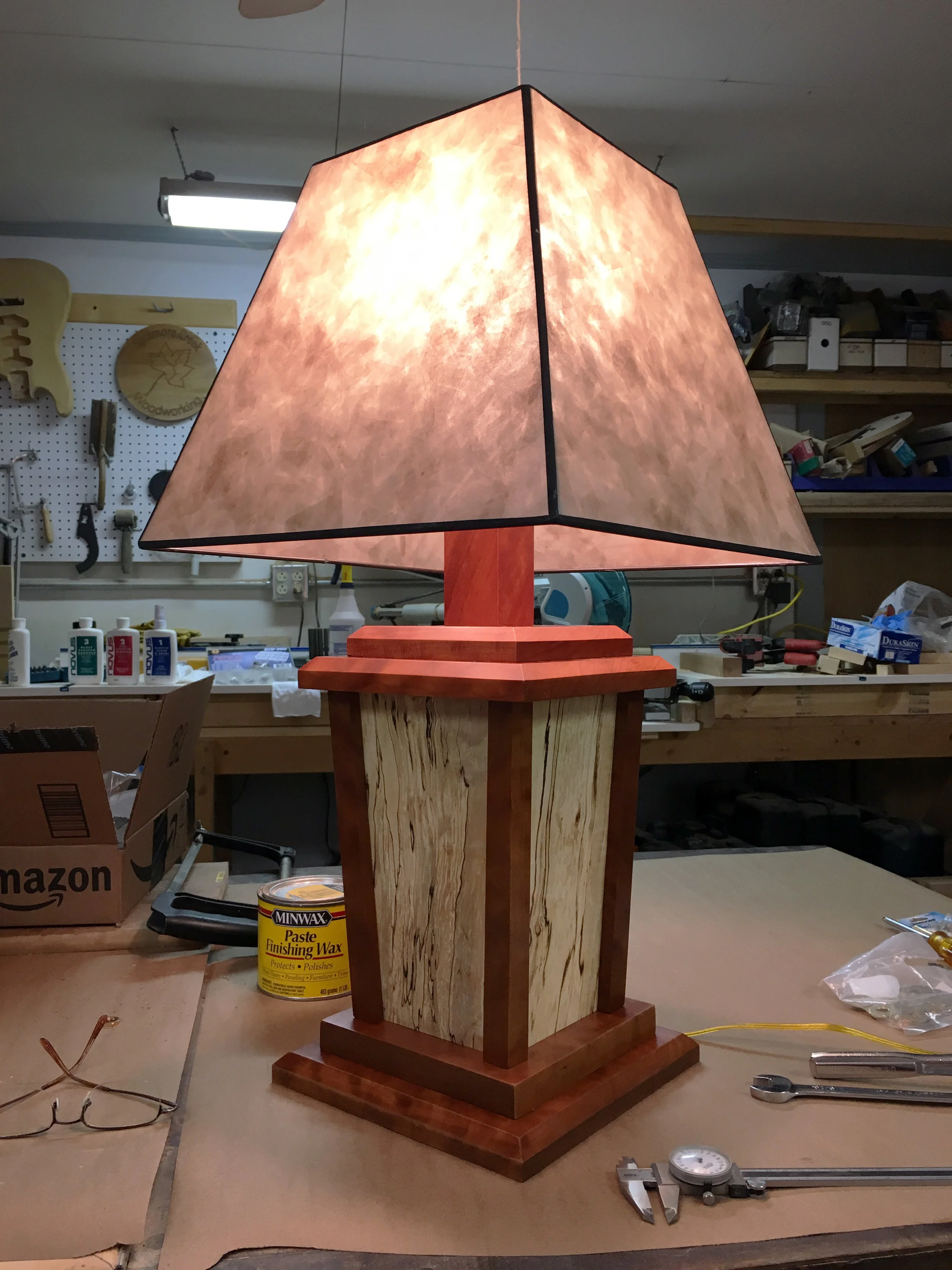 Finished with Mica lamp shade