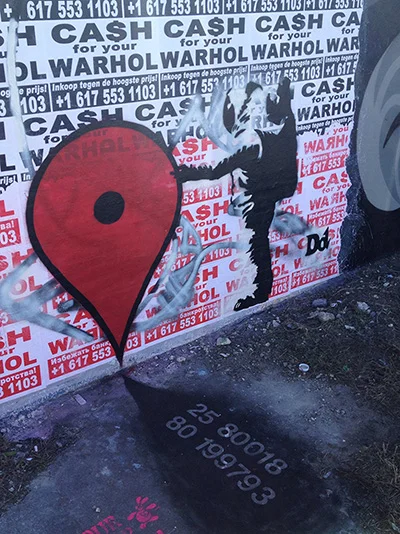 W all at Art Basel Miami A collaboration of sorts with Cash For Your Warhol on a now-nonexistent wall, done for a street art show at Art Basel. The full story is here . 