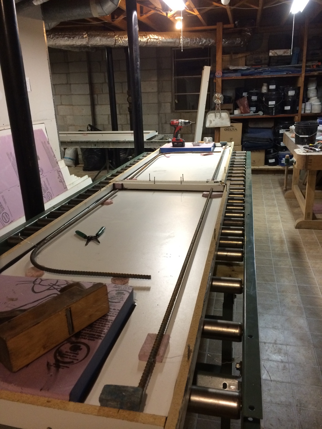 prepping the form for the pour