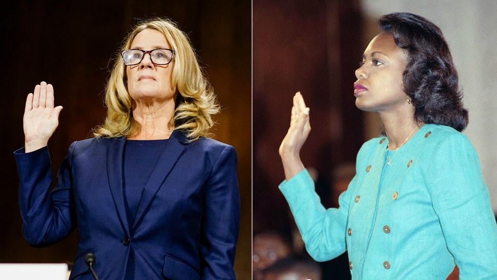Dr. Christina Blasey and Dr. Anita Hill, both living proof that we’re stuck in our own time loop that still features a chorus of old white guys with too much power not listening to women.