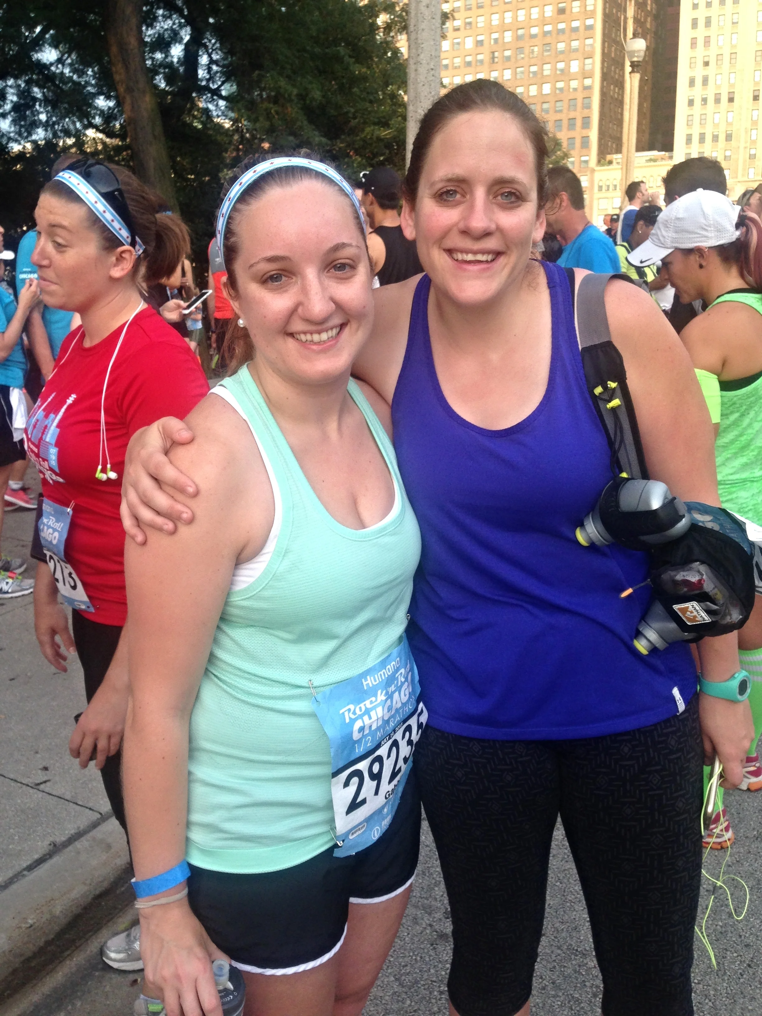 Heather and I at the Chicago Rock and Roll Half - July 2015 