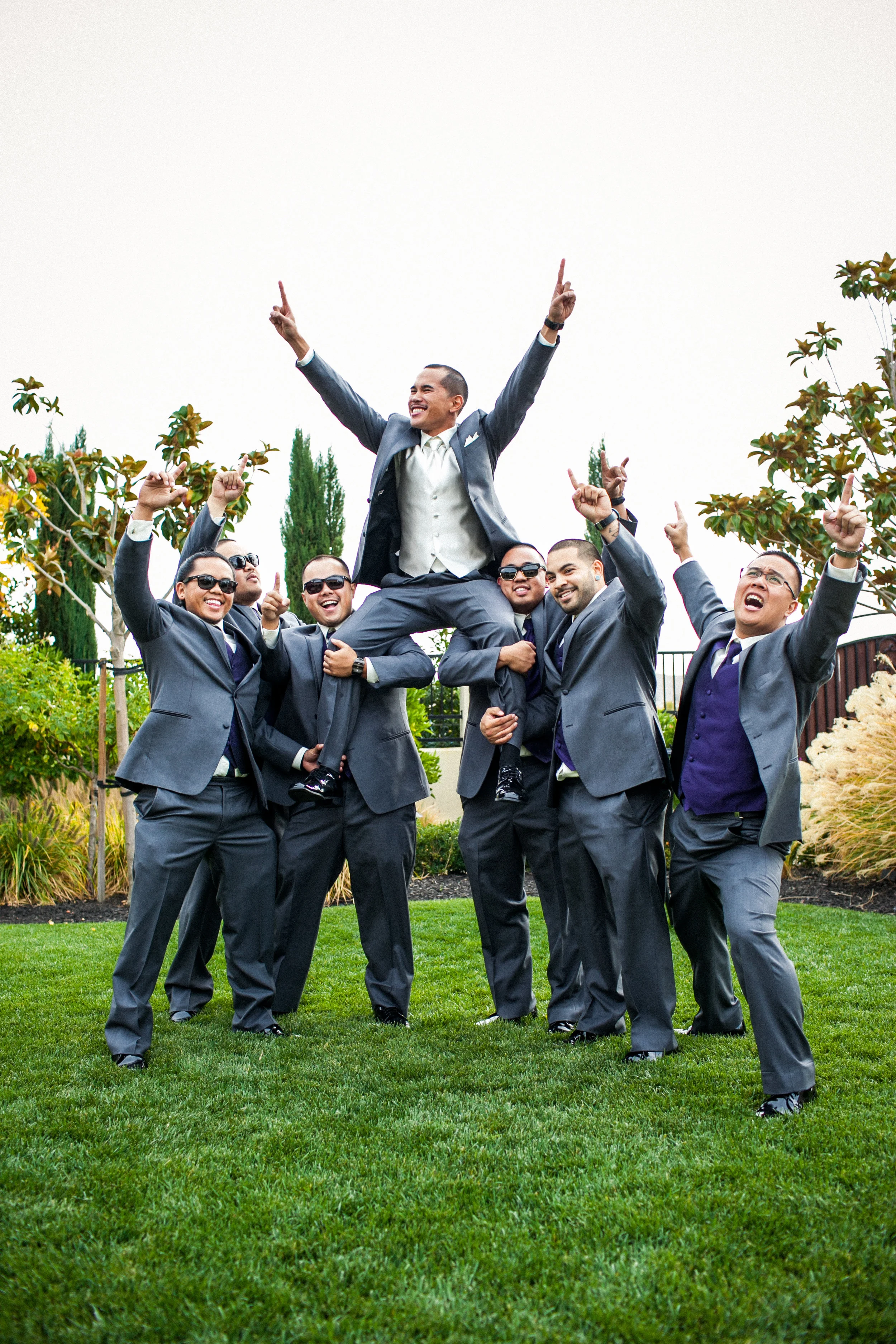 Groomsmen Cheering