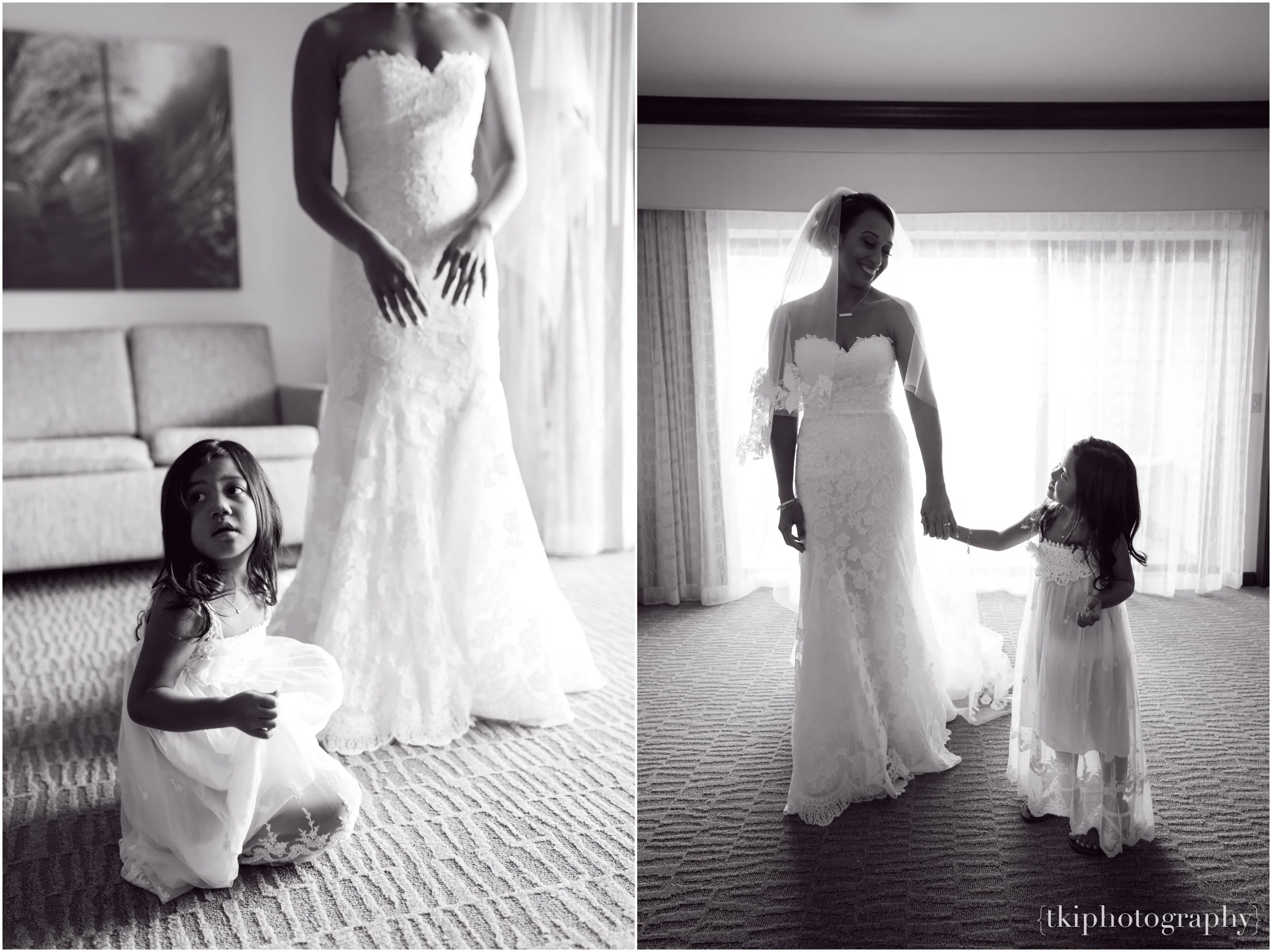 Wedding Bride with her daughter