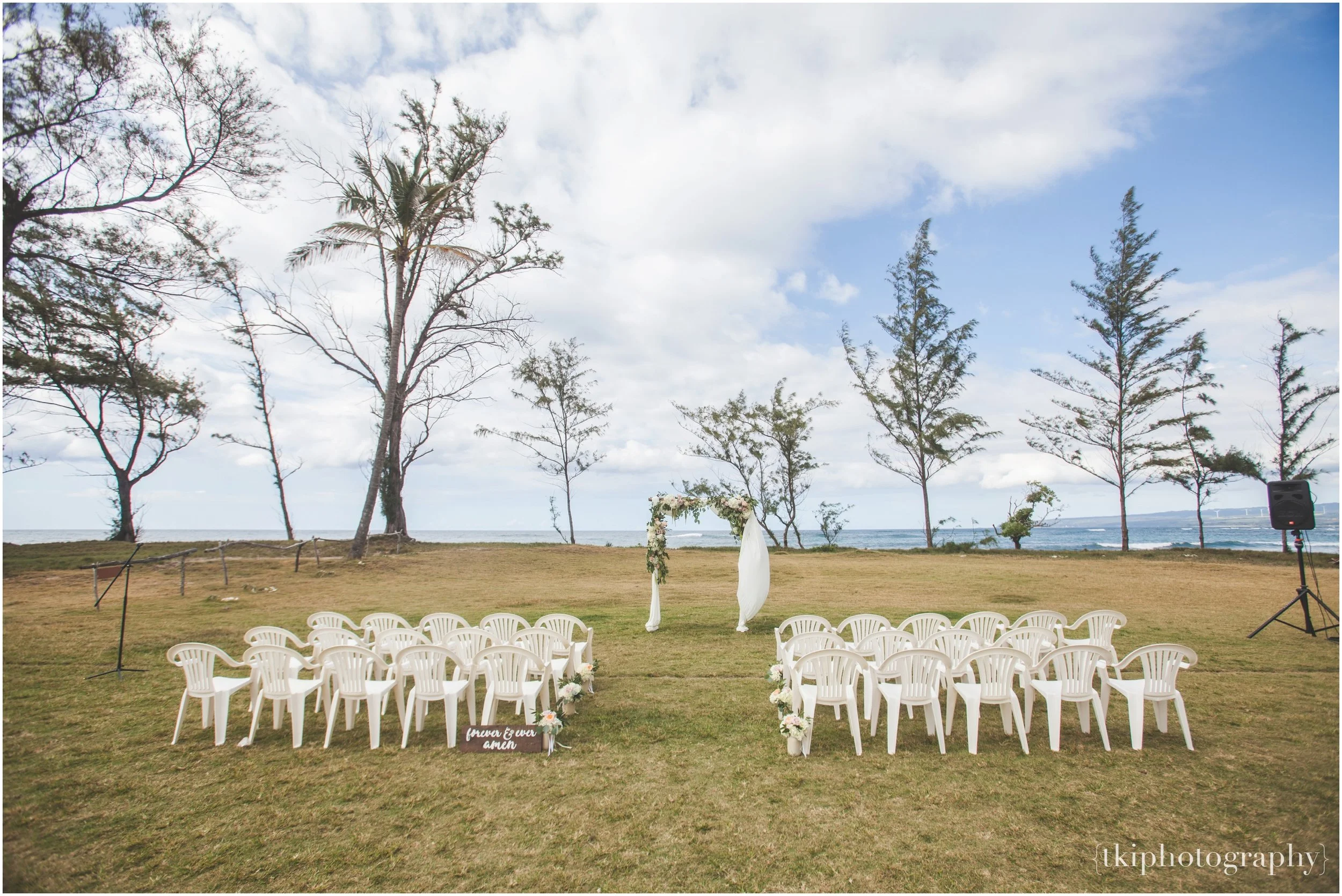 Wedding Ceremony at hawaii polo field