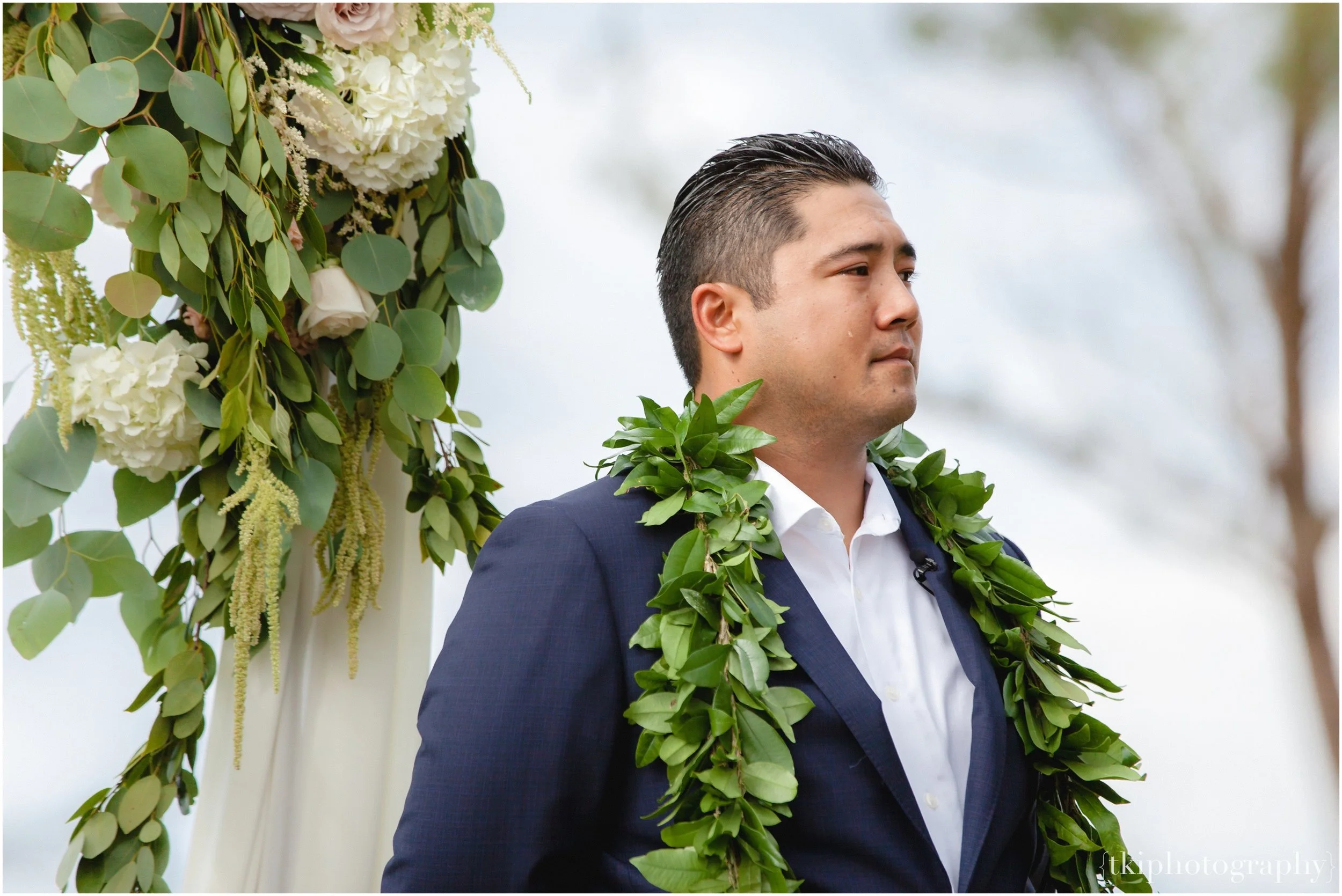 Grooms first look at bride