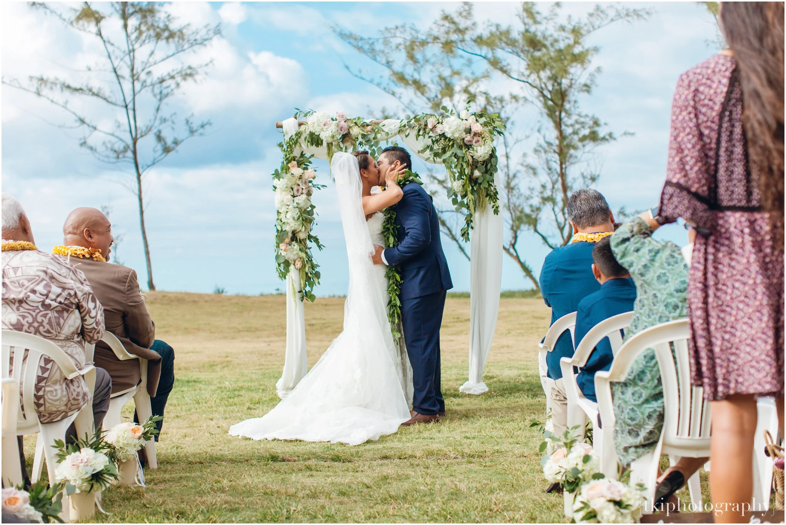 Bride and Groom First Kiss