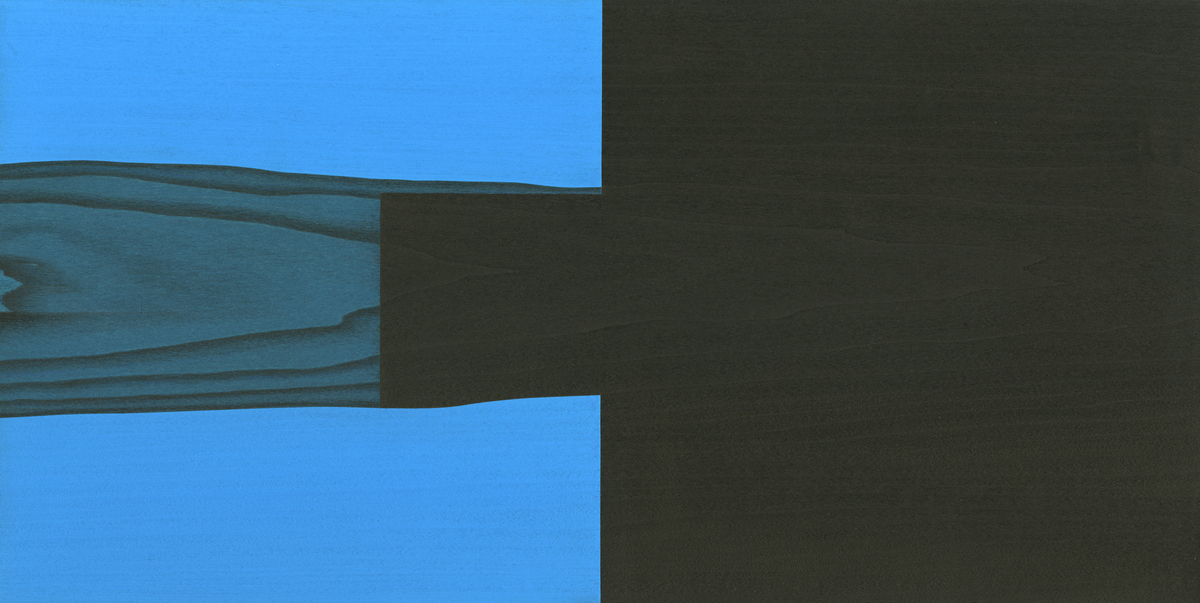     Near #1 &nbsp;       Gouache / Ink / Aquarel / Wood 8.25” x 16.5” x 1” &nbsp;  2011   