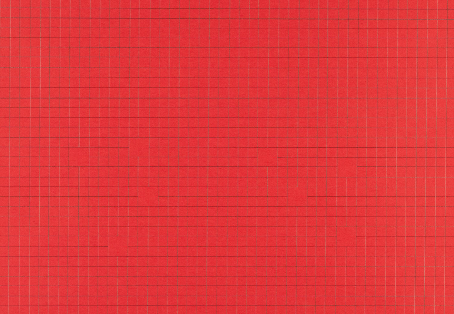   June: Red Grid Outline  (Detail) Graphite on Construction Paper 8” x 11 ½” each (42” x 42” installed) 2018 