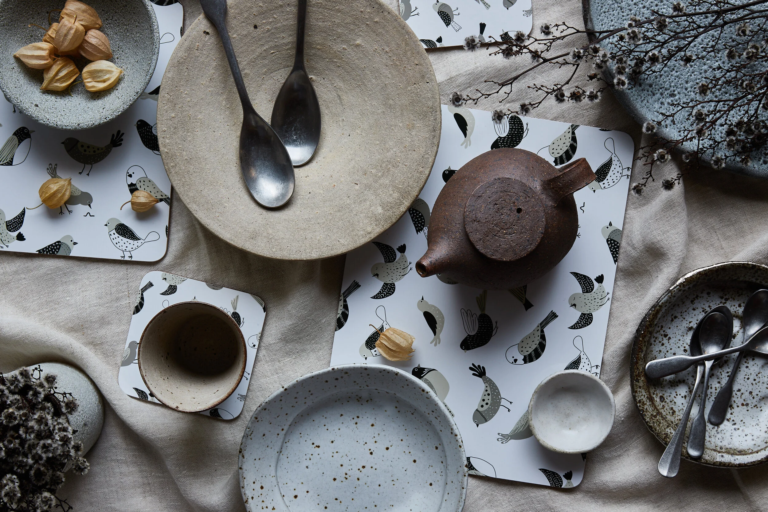 Placemats and tableware hire Melbourne food photography