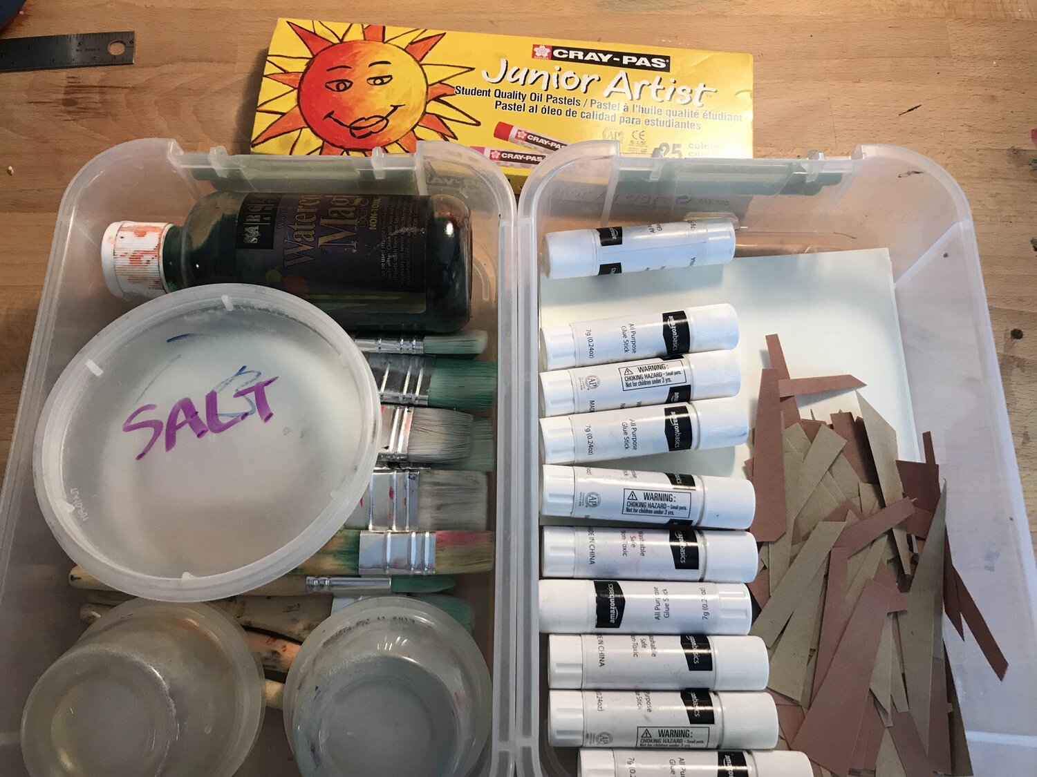 A well-packed supply bin is a thing of beauty!