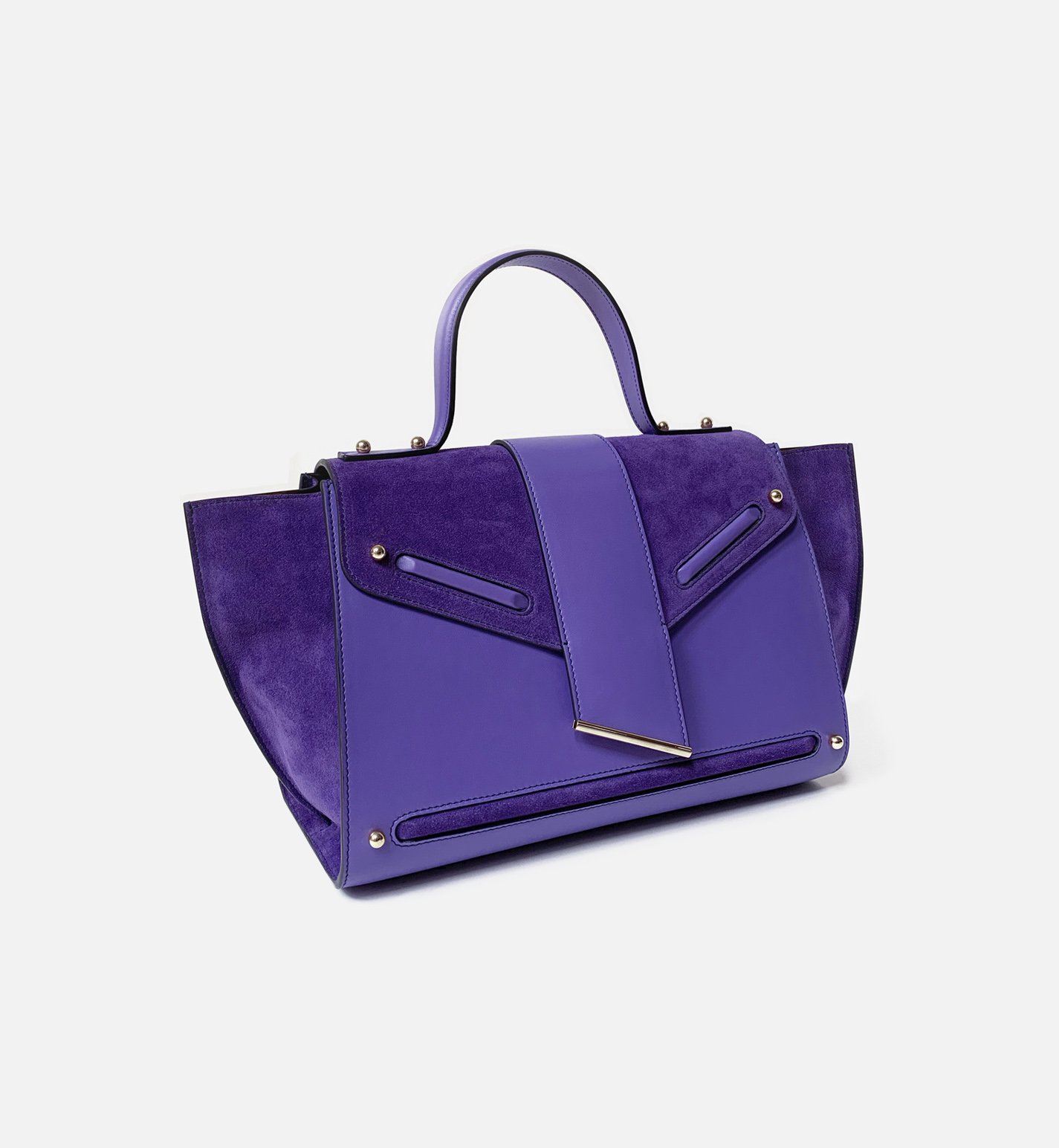 Purple Color Donut Handcrafted handbag Ascot | Amoli Barrel Bag - Tusk main image 2