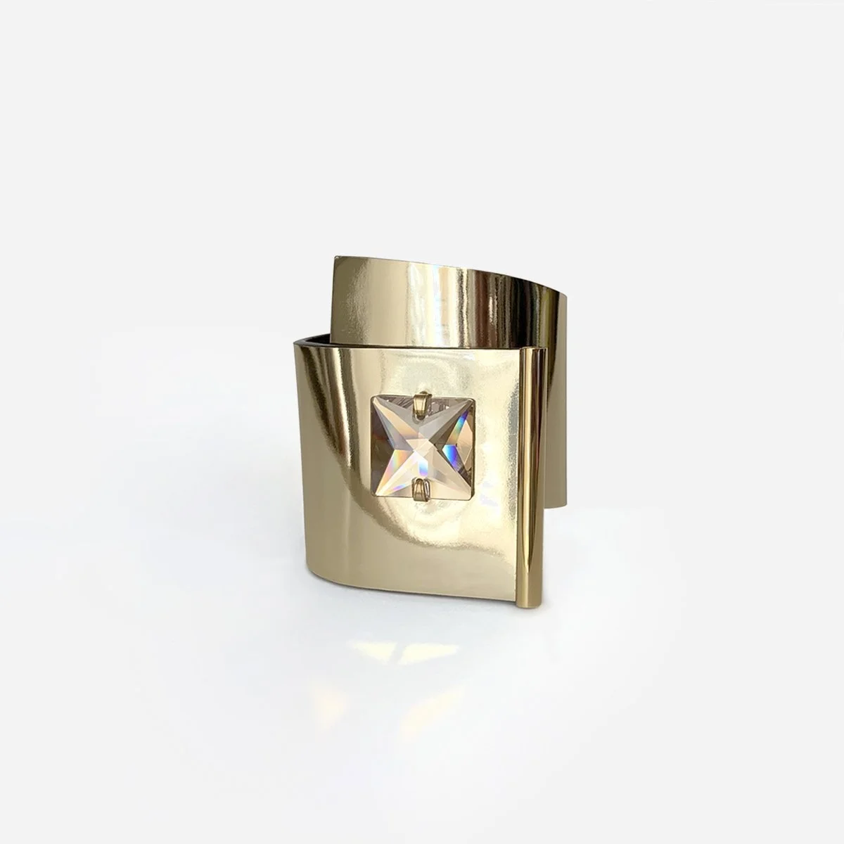 VERSA CUFF  BRACELET - GOLD - IN MIRROR GOLD ECO LEATHER