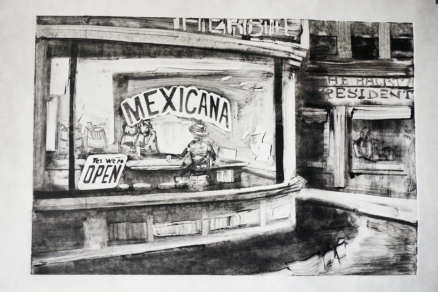 Mexicana, 2022
Monotype-print on Japanese paper
