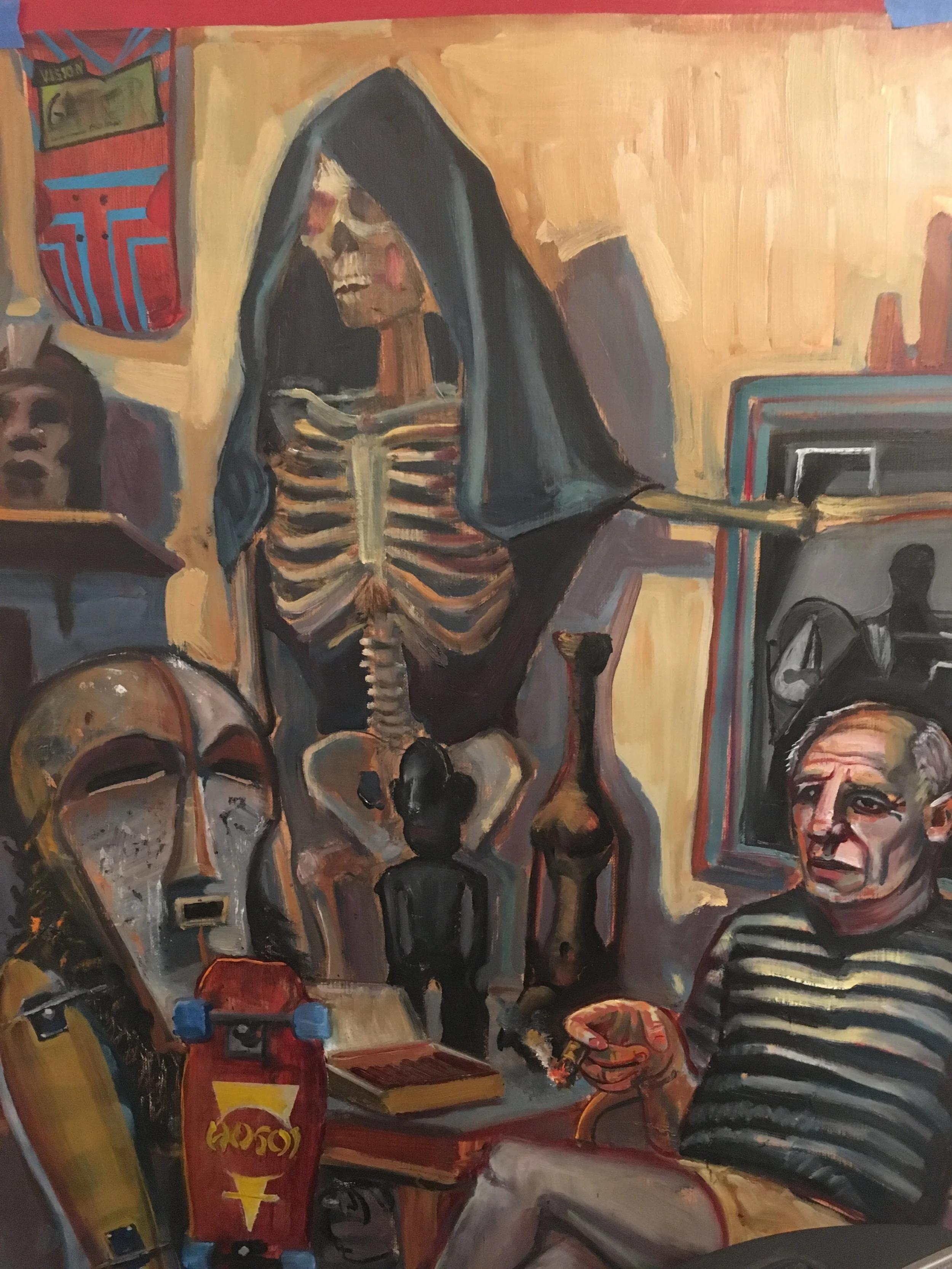 Picasso Mid-Life Crisis, 2018
gouache on Bristol-paper 18"x 24" 