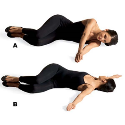 Simple breath-work exercise to open ribcage to allow for more lung expansion.