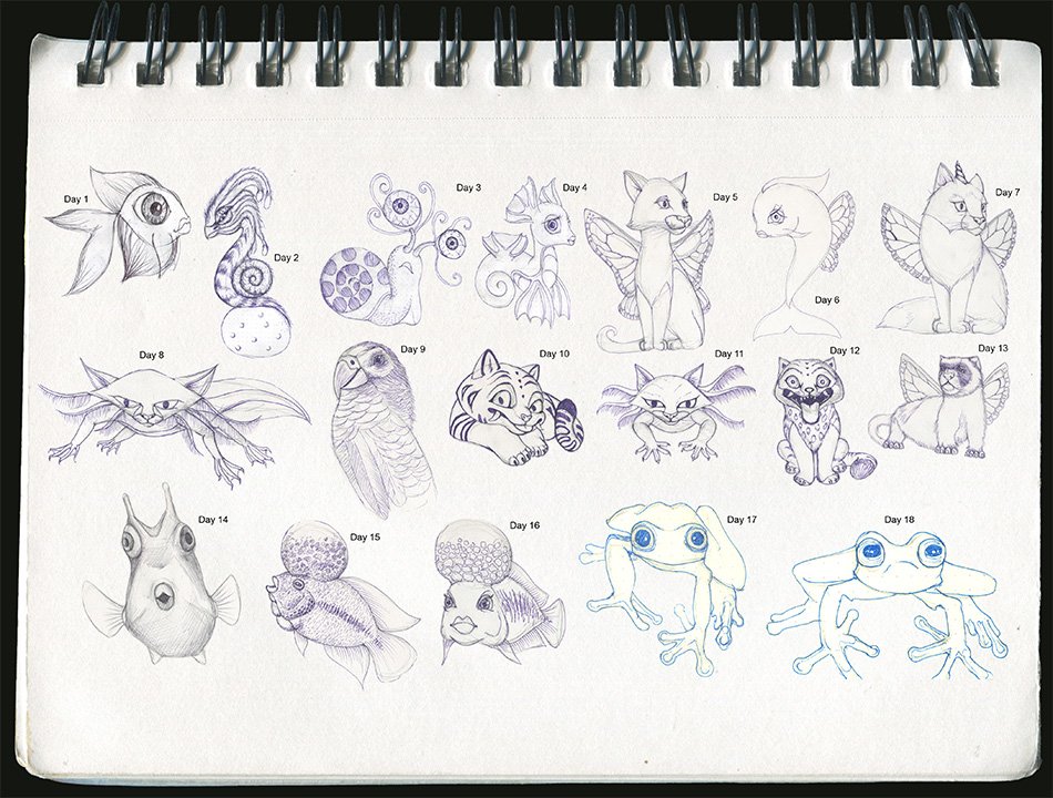 Inktober 2025 Page 1