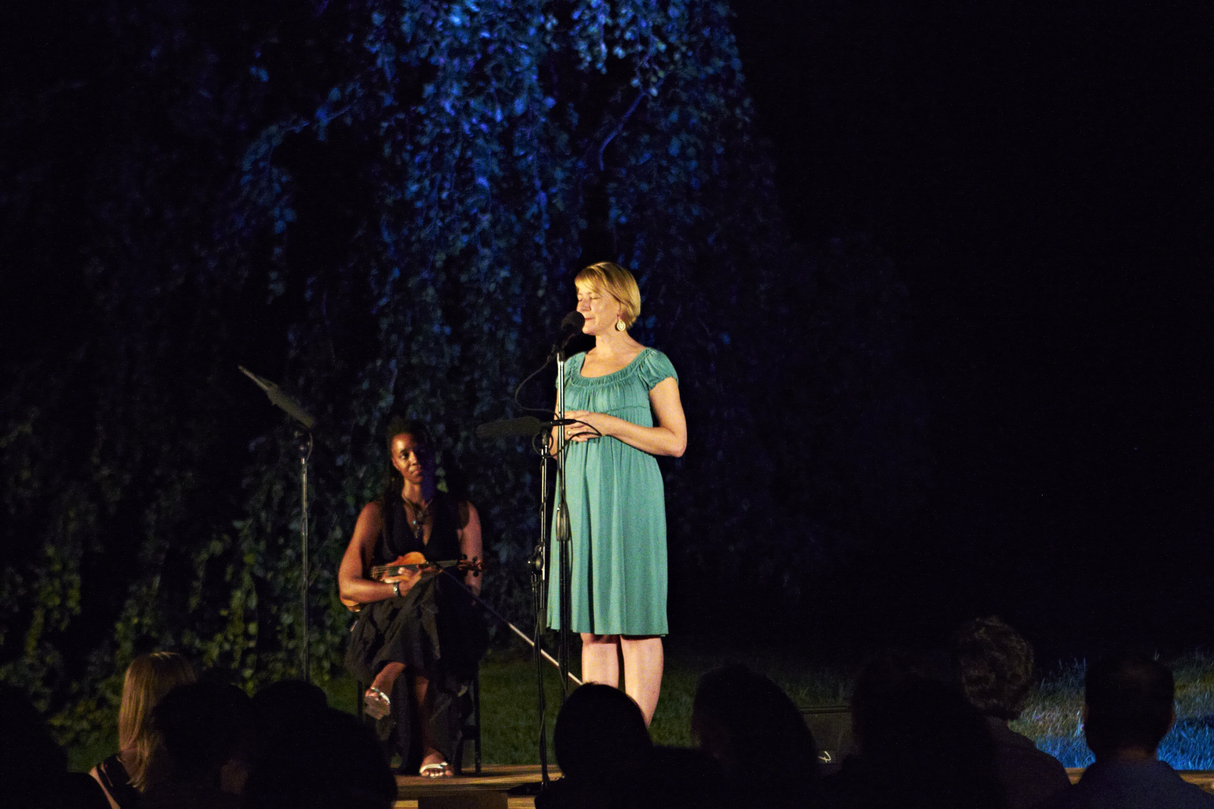 Lighting and audio for an outdoor storytelling event 