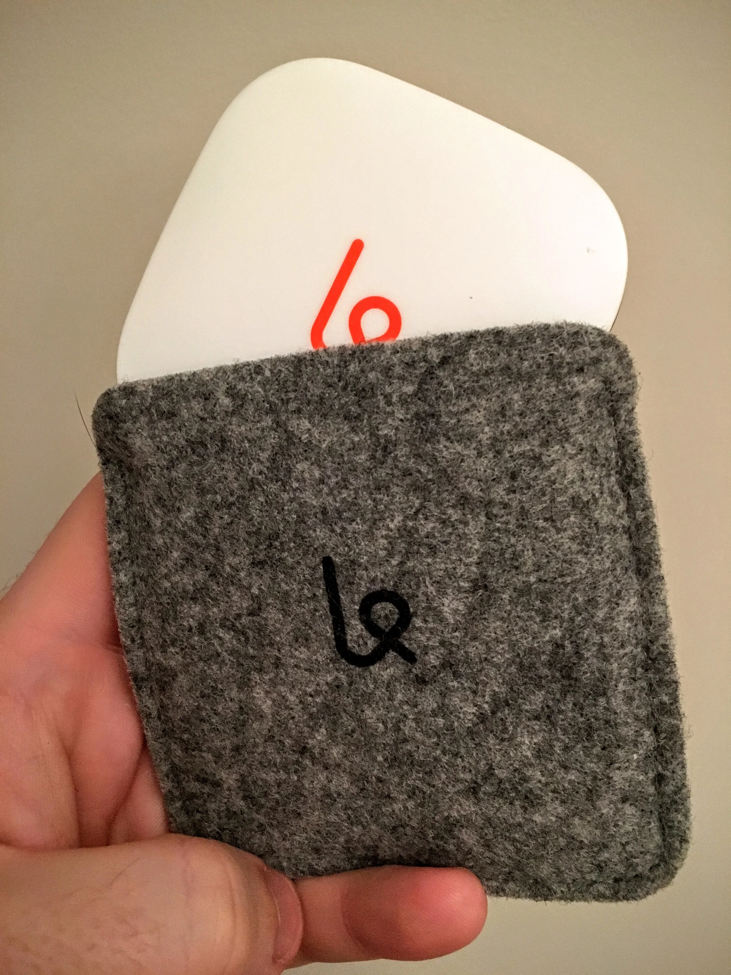 Karma GO felt carrying pouch.