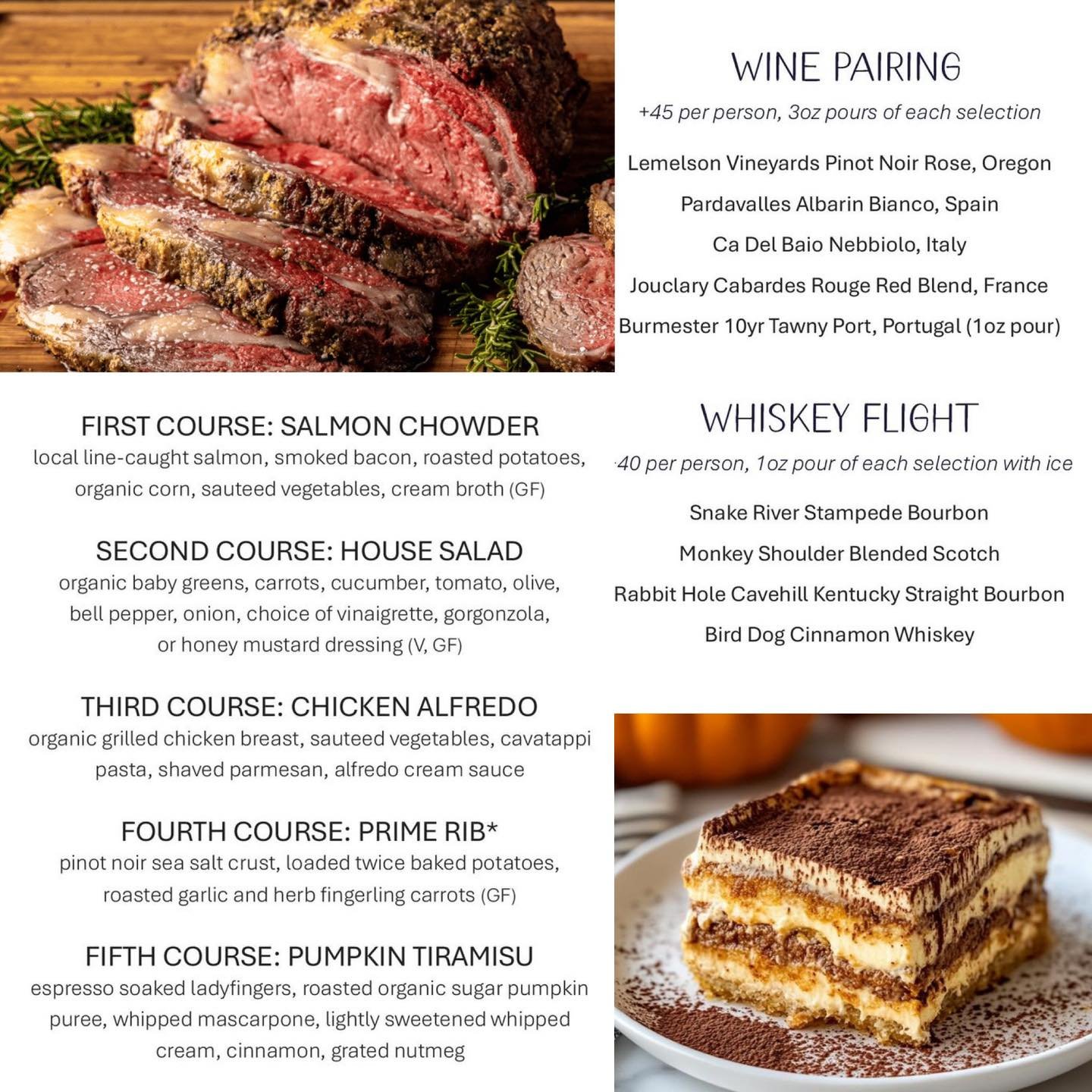 Just a few tables left for Friday&rsquo;s Prime Rib Dinner for Two! Visit our website to reserve yours soon 🥩🍷