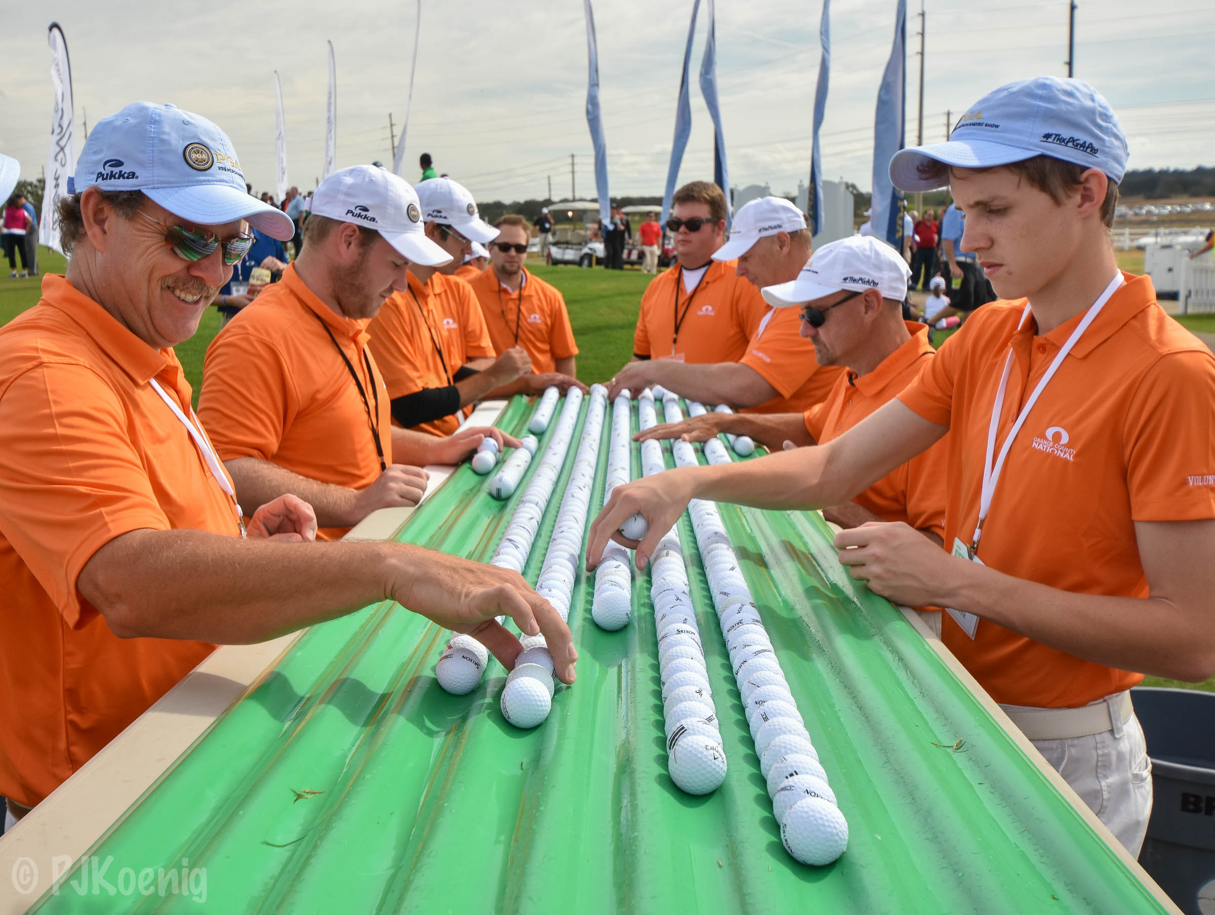 Somebody has got to sort all of these balls. Thanks to the volunteers!