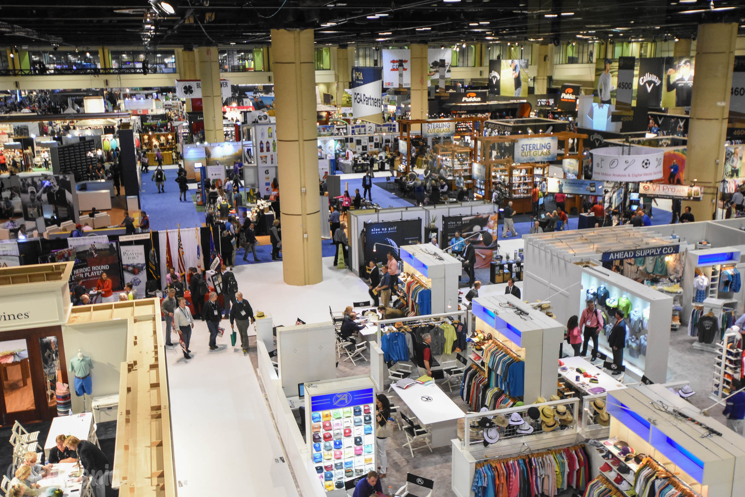 The view of the showroom floor. Lot's of action down there.