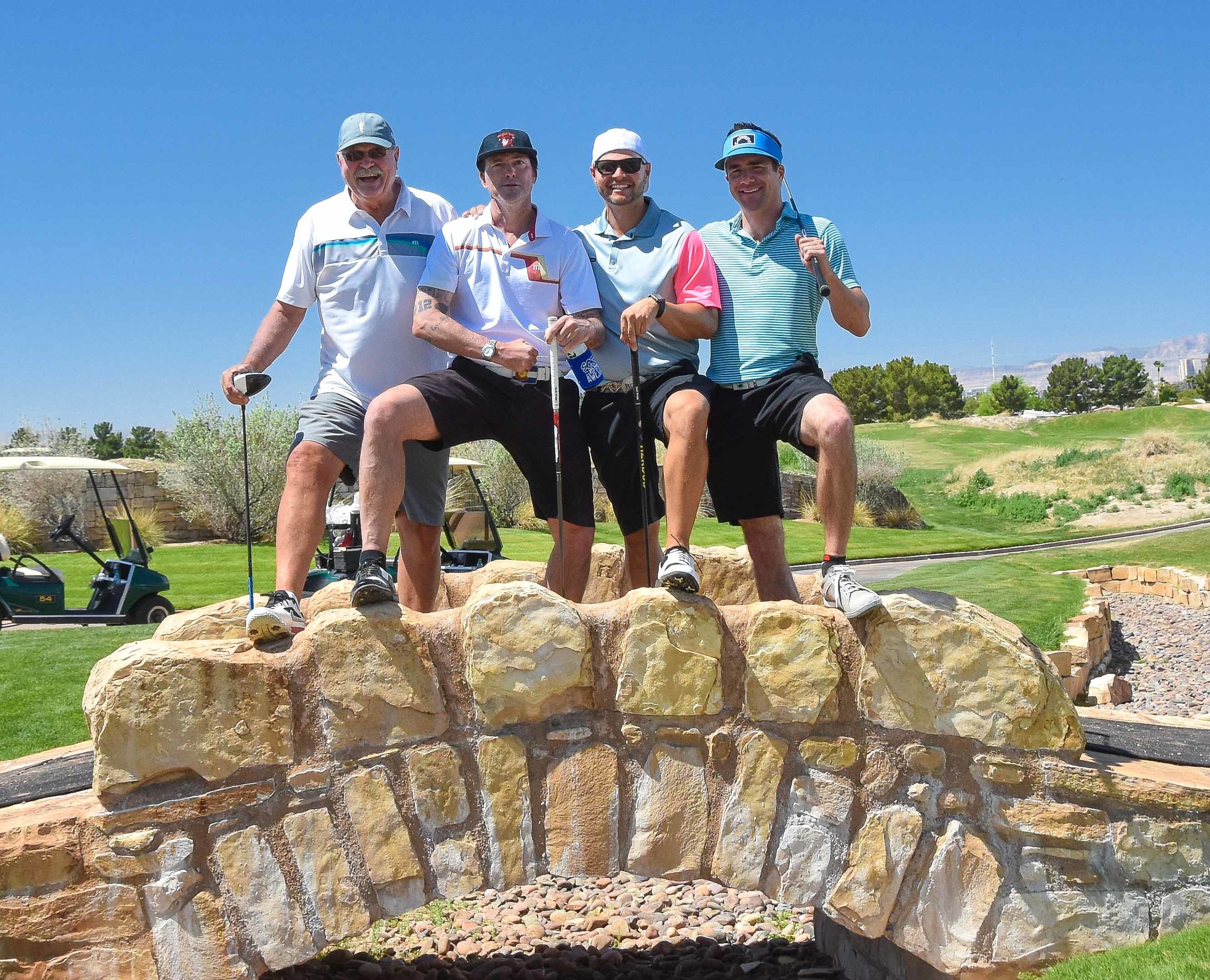 Power foursome makes the turn at Royal Links on Day 1.