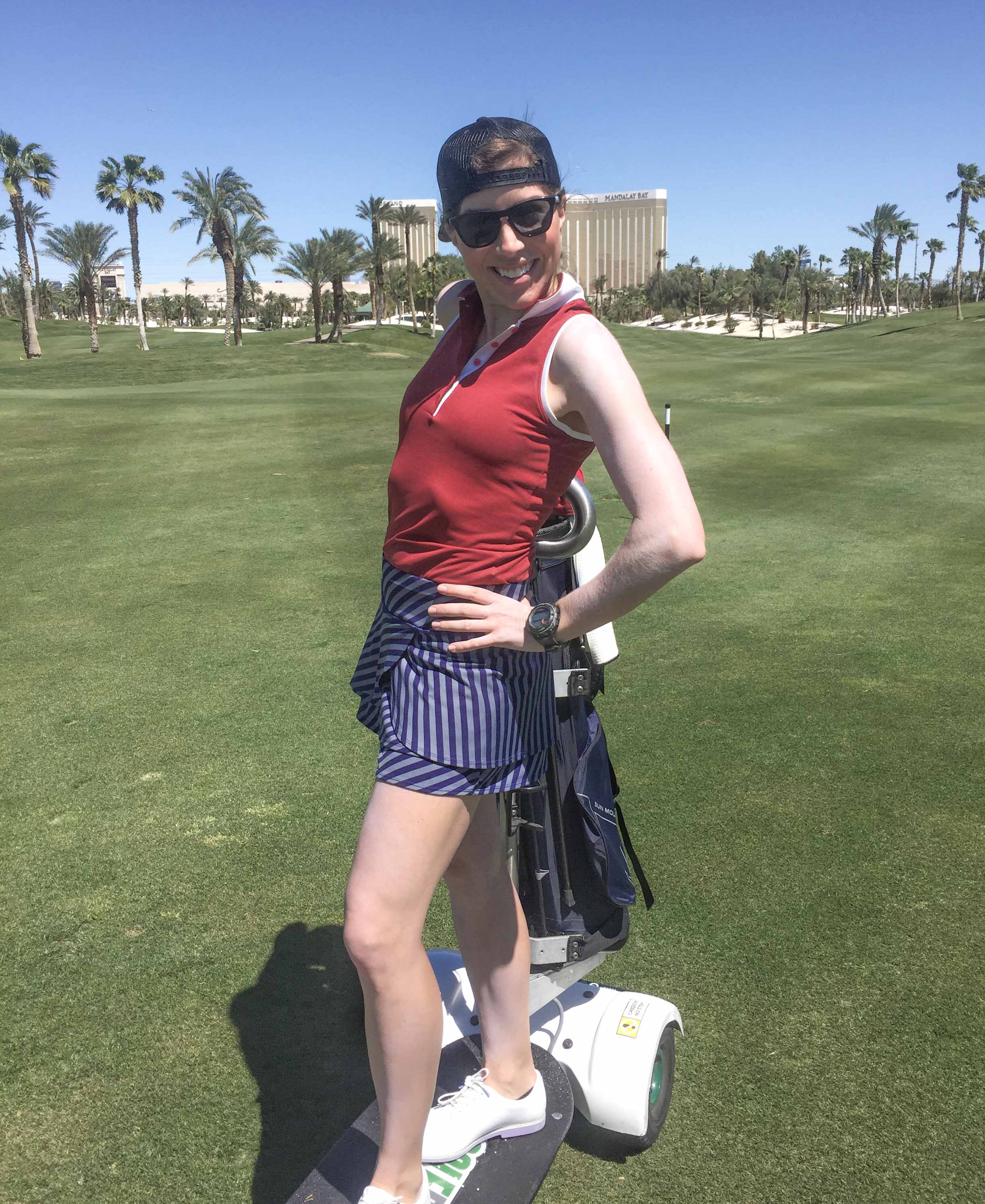 Golf Digest's Ashley Mayo would get into the Sunblock, the SPF 5000 sunblock, for those that live directly on the sun. 