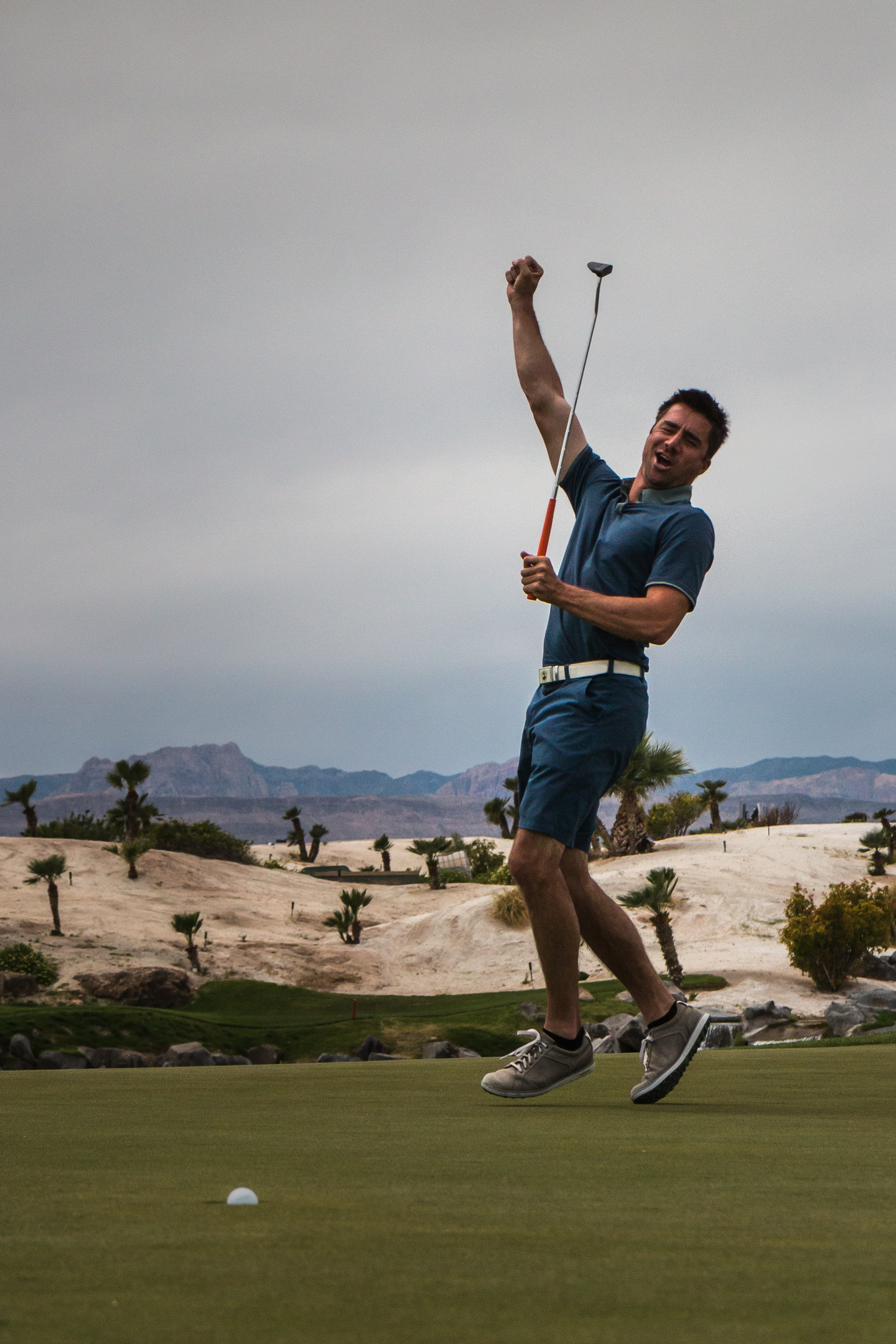 Whether it's for bogie or birdie, 1st or 2nd place, remember to celebrate like hell and #ThinkYoungPlayHard Photo by Jeremy Lusk.
