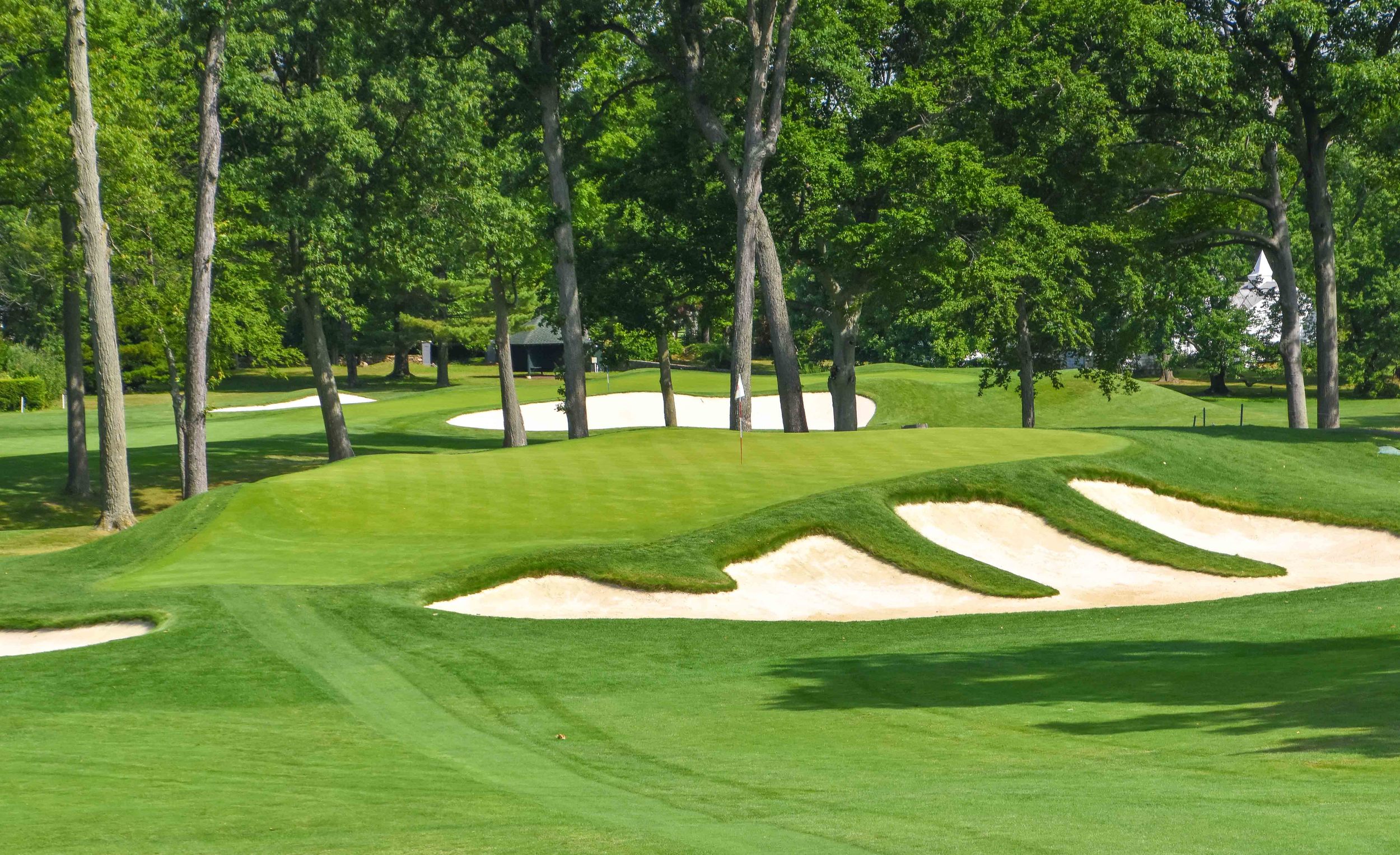 At 146 yards, the 13th hole on the East Course is referred to as the shortest par 5 in the world. Both Joe and I would make 5 to confirm this fact.