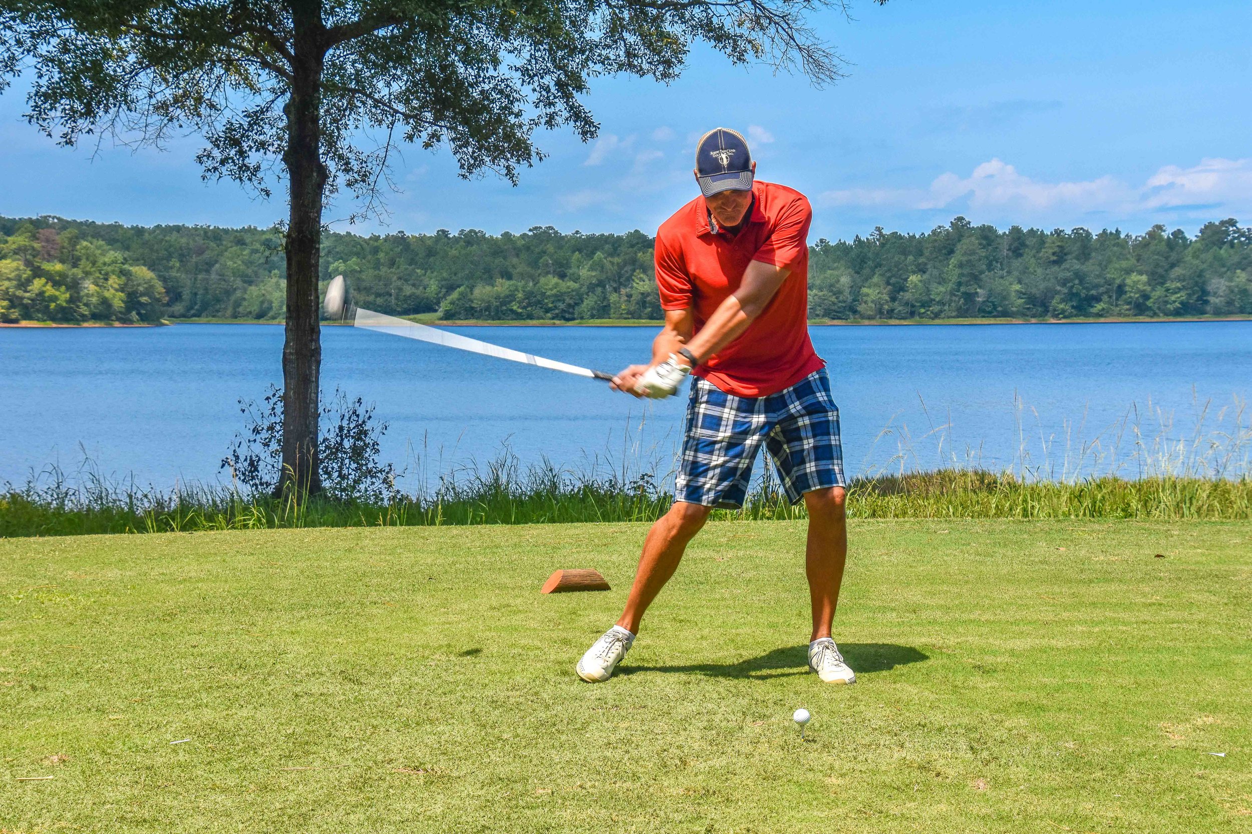 Brad Thompson, a former backup QB at Clemson, routinely bombs the driver 310+ and inspires his playing partners to come up wtih creative new excuses for not hitting a wedge into every green.