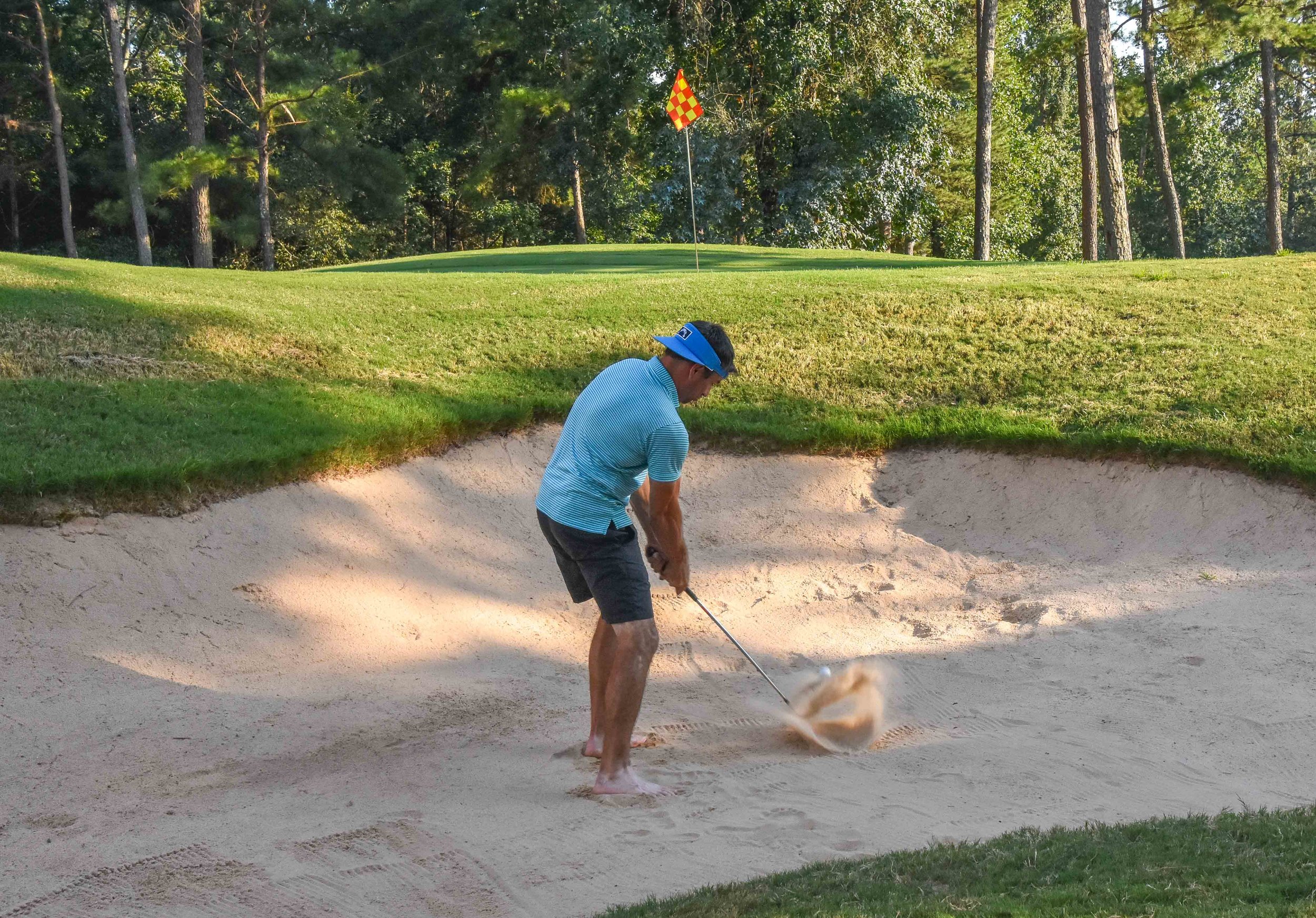If you have never hit a bunker shot in your bare feet, you are missing out.