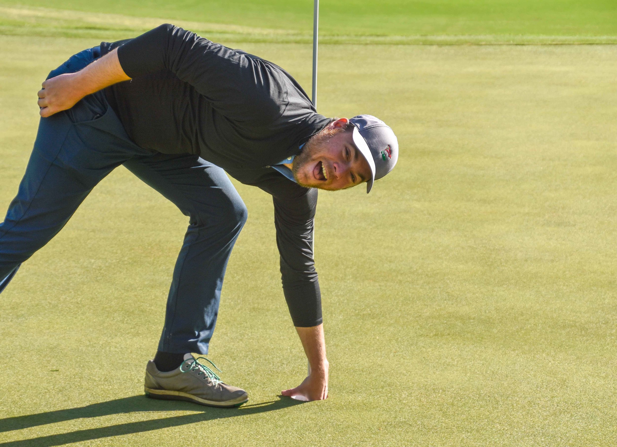Sean Ogle celebrates the 3rd eagle of his lifetime..