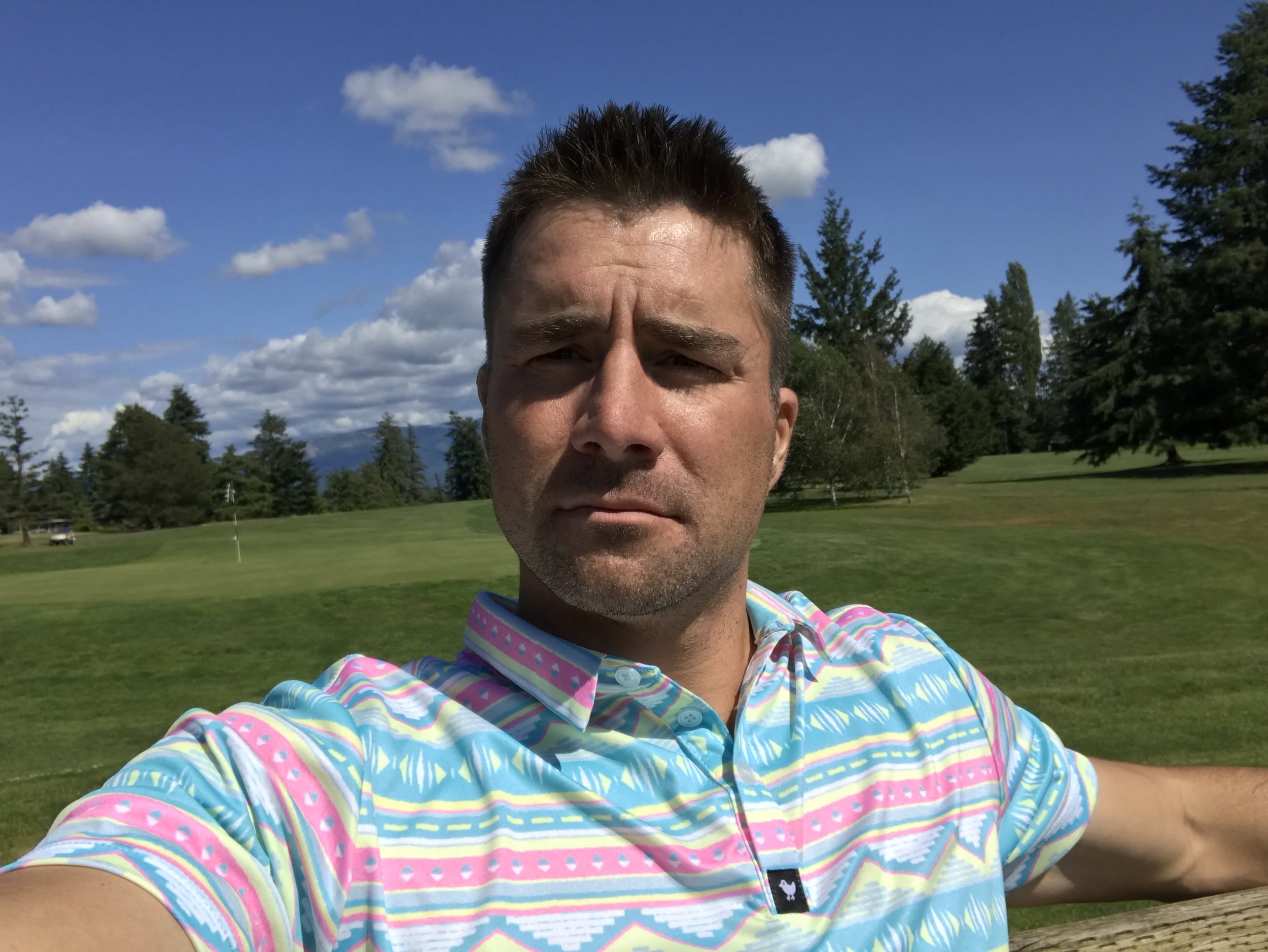 Here I am wearing the Salty Savage. When was the last time you received 4 compliments on your golf polo in one round?