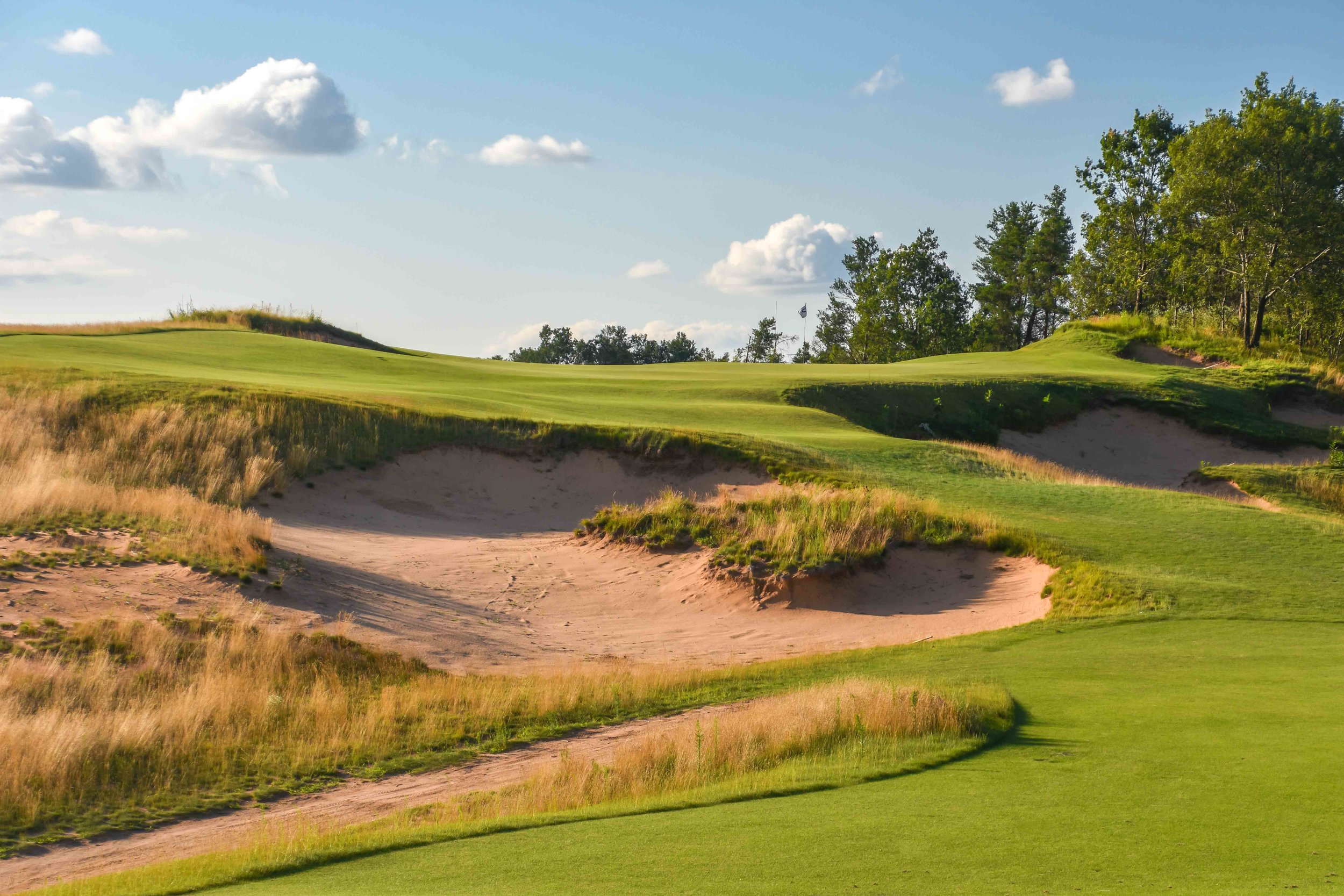 It's tough to make an uphill par 3 look this good. Coore & Crenshaw have figured things out at Sand Valley