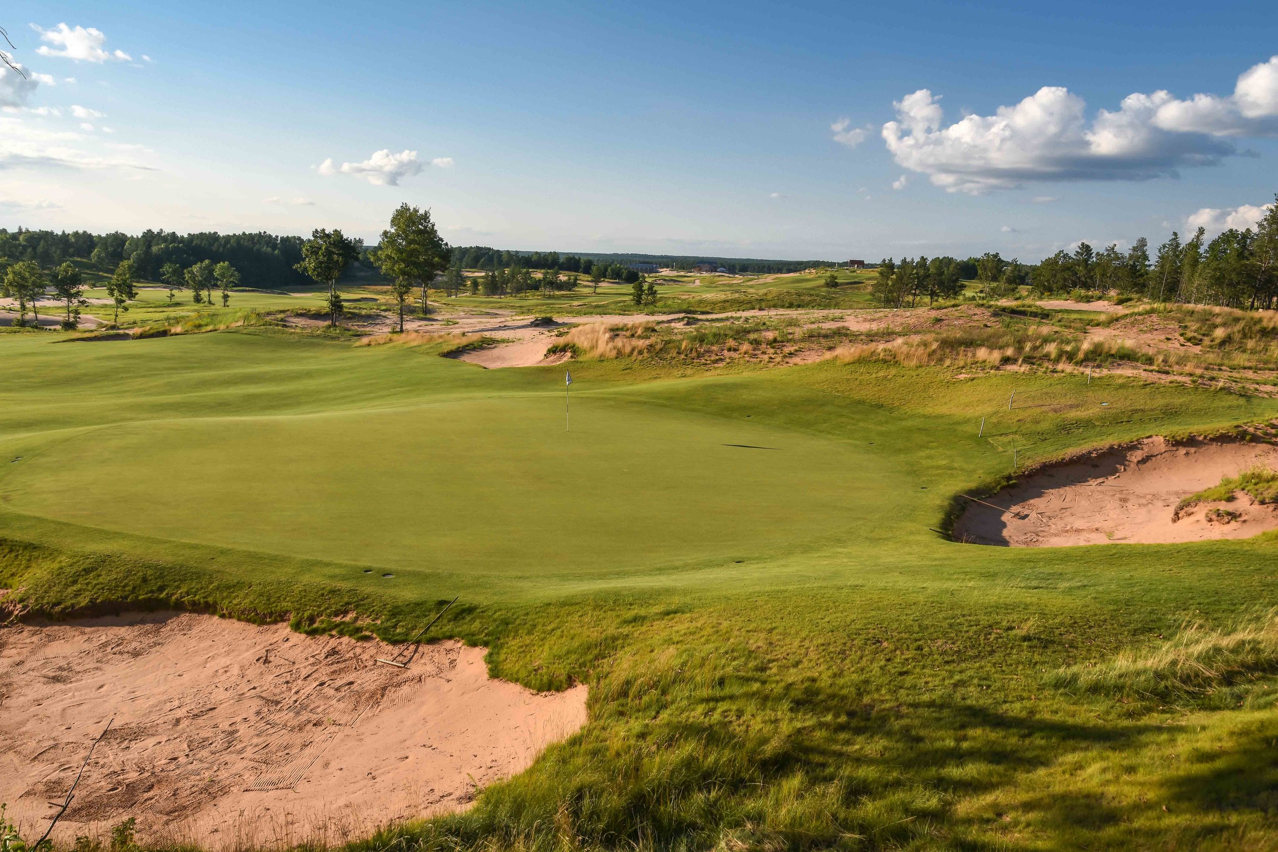 The green on the par 5 4th hole