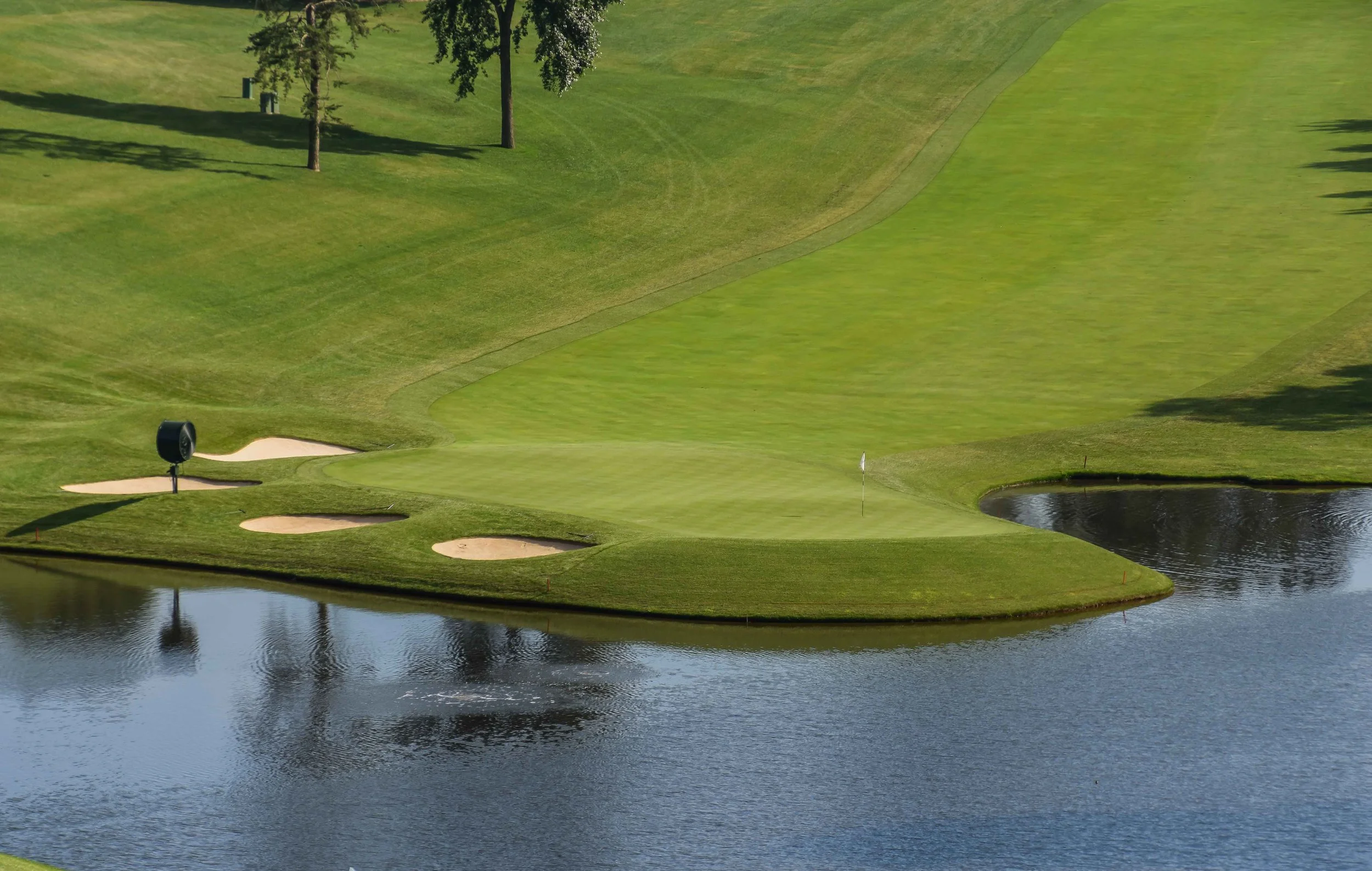The iconic 18th hole at Congressional