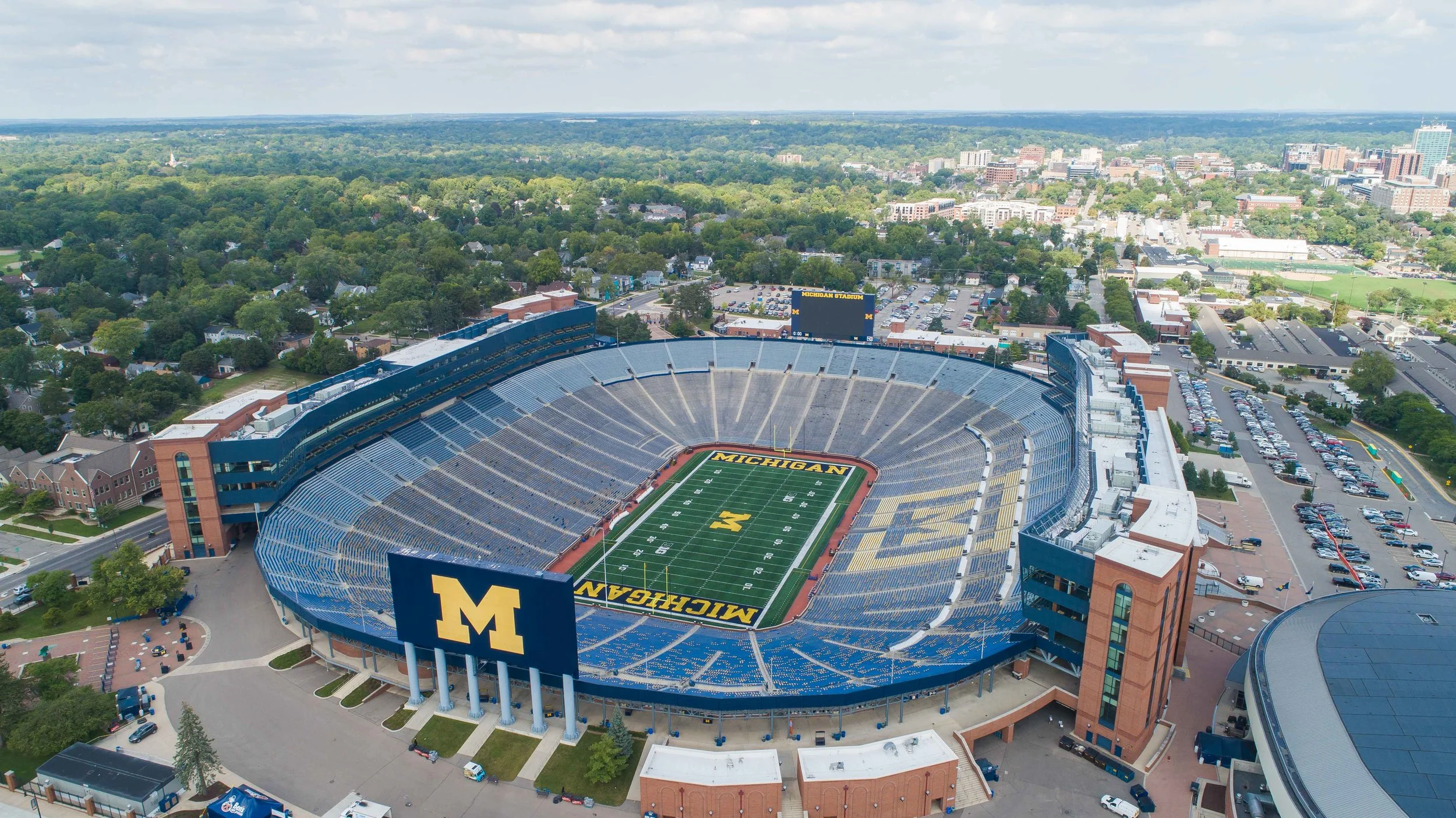They actually use the golf course as a parking lot during home football games to make room for the 107,601 fans.