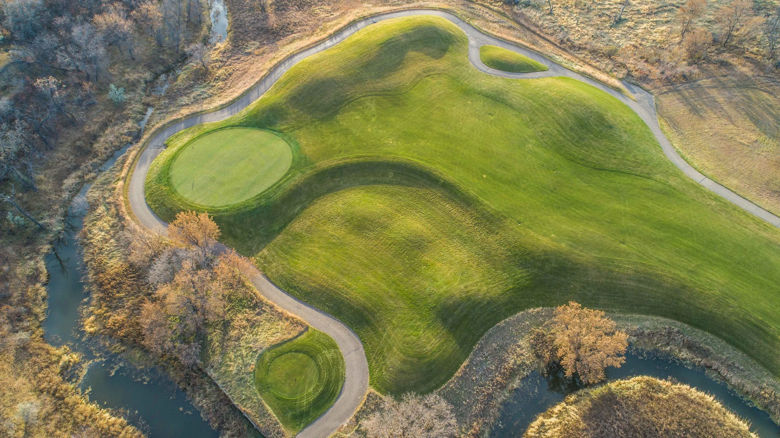 No sand required to create some green side interest at Hawktree Golf Club.
