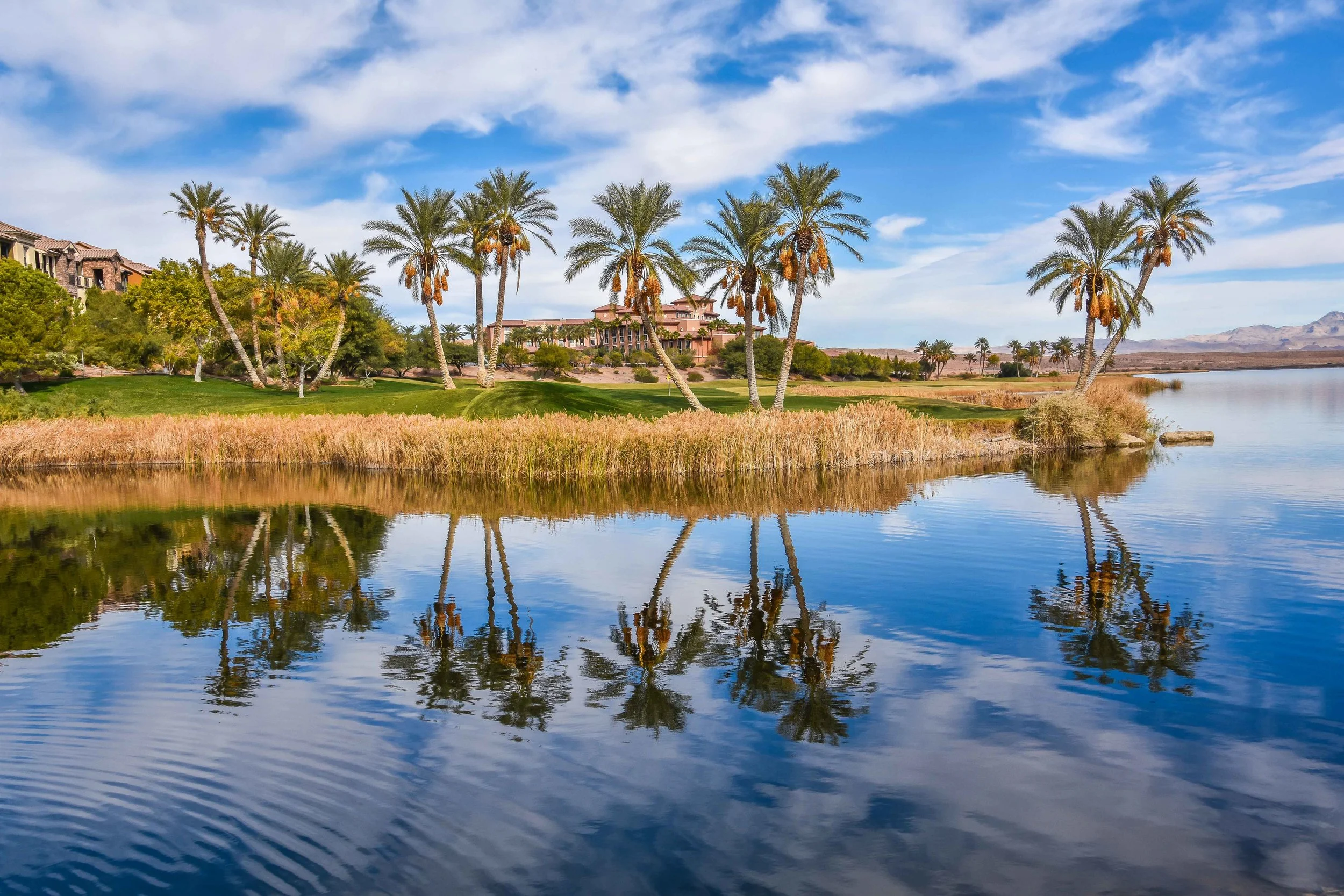 The aptly named Reflection Bay
