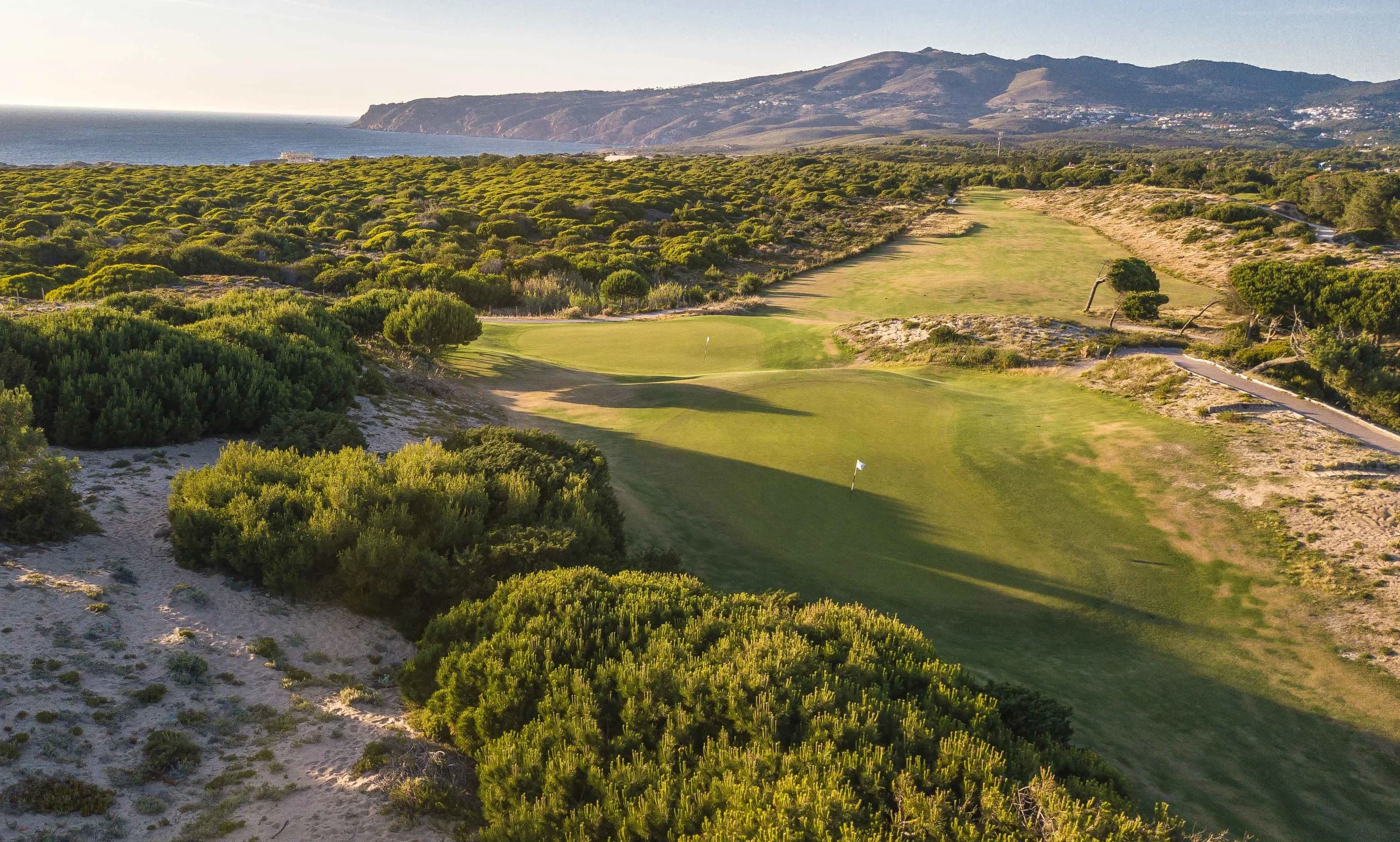 The par 4 10th in the background with the par 3 14th in the foreground.