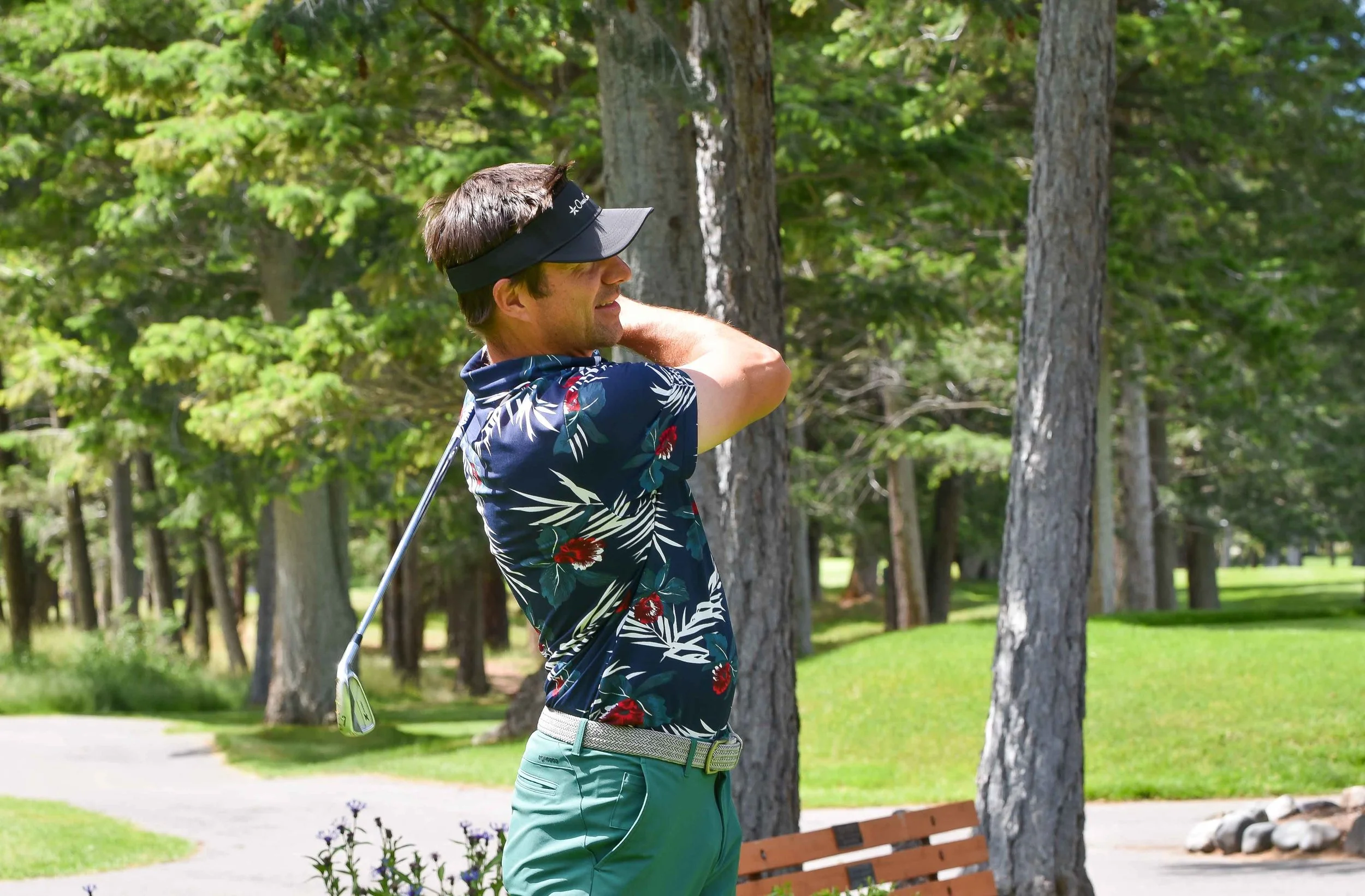 Koenig smiles as he sends one into the woods.