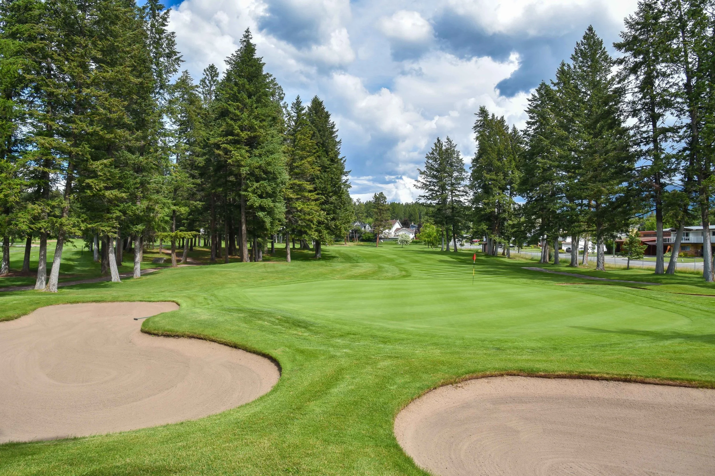 The scene of Luke’s birdie victory