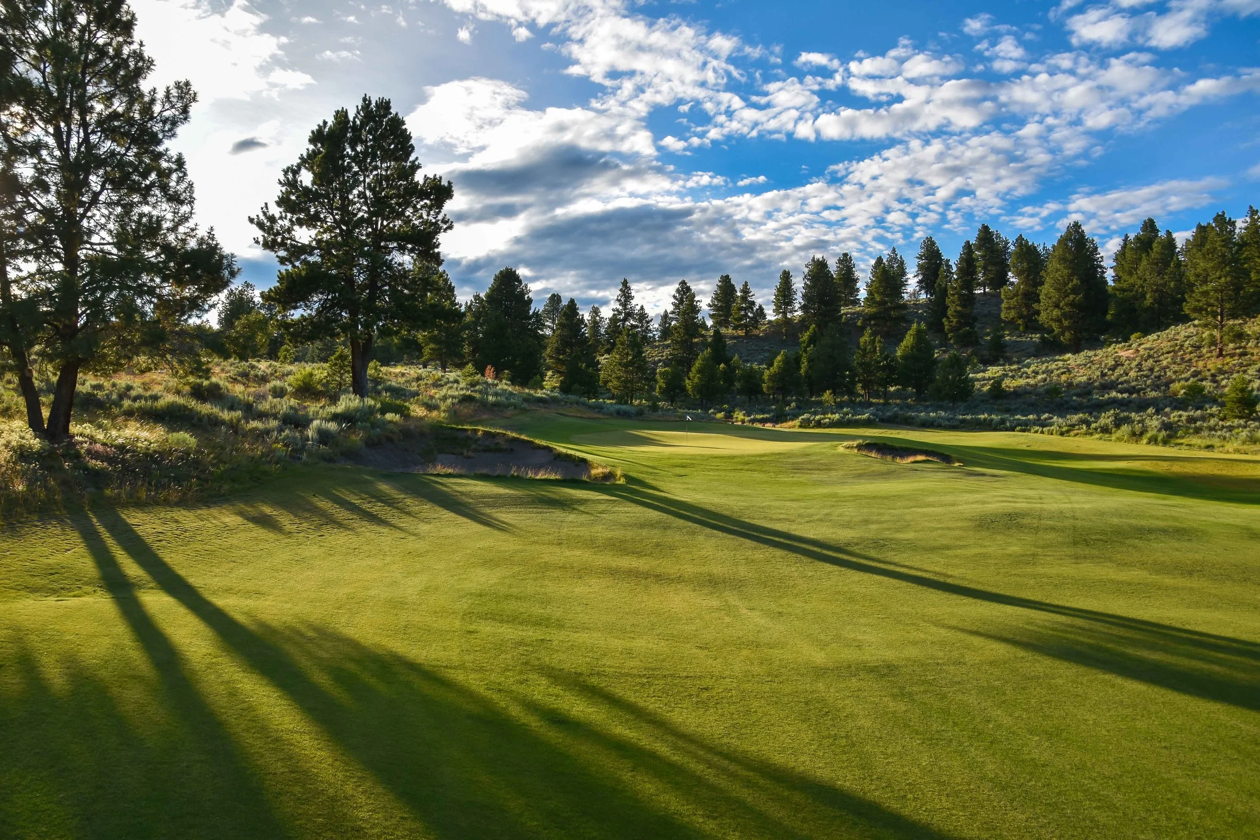 The par 5 5th hole on the Hankins golf course