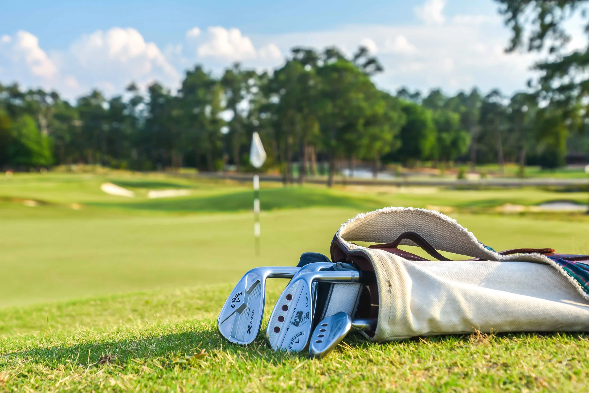 Pinehurst gives you a nice little carry bag to use for your round at The Cradle par 3 course.